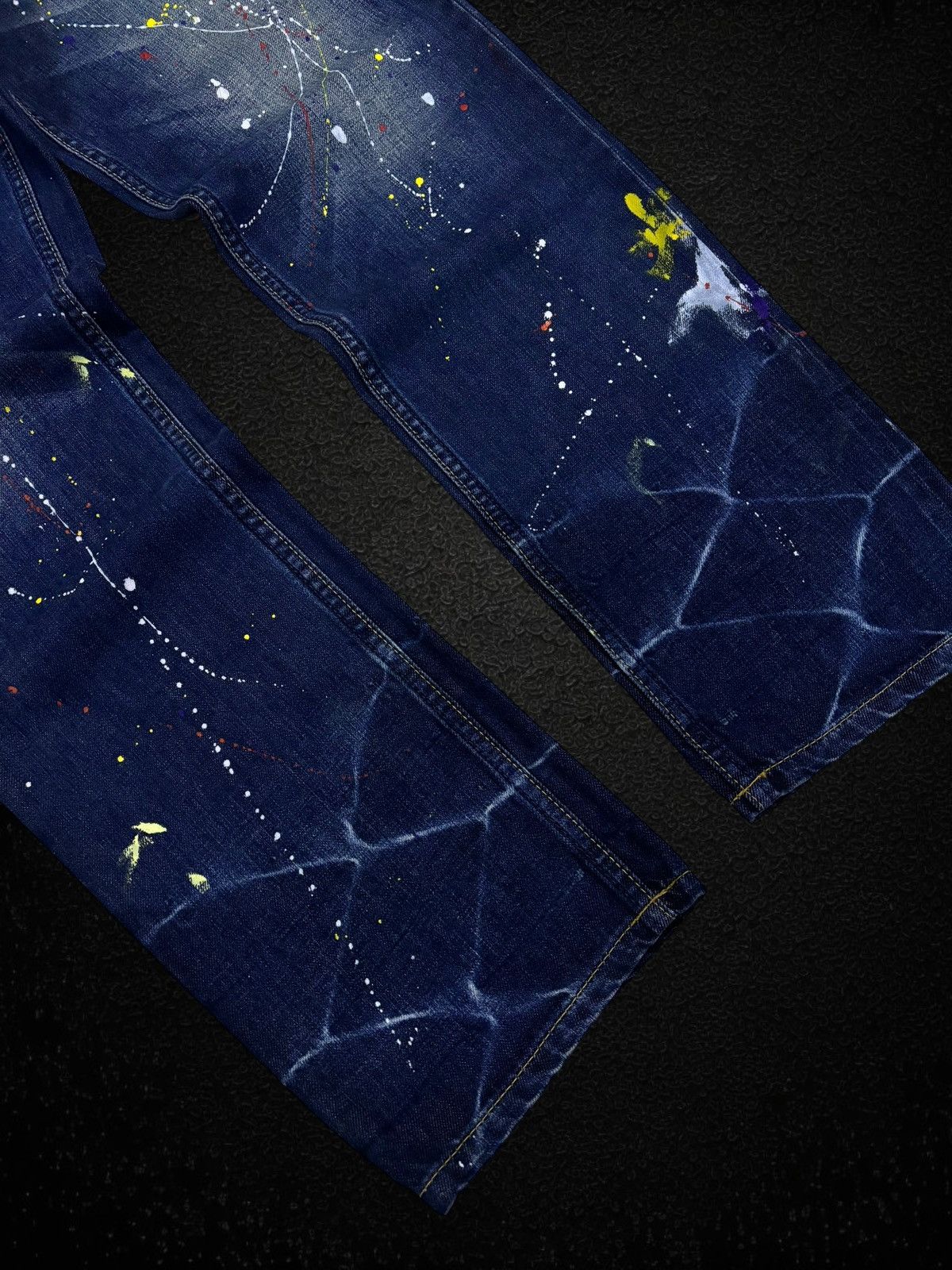 Number (N)ine FW13 Number (N)ine x ATMOS Paint Splatter Jeans Size US 34 / EU 50 - 3 Thumbnail