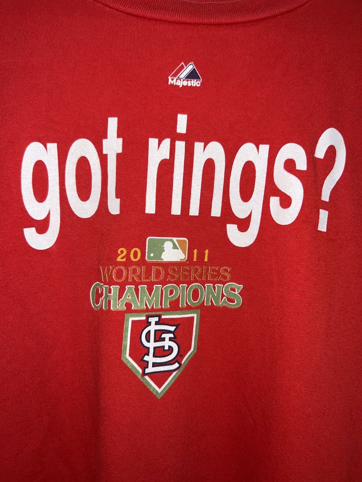 MLB × Majestic × Vintage Majestic St. Louis Cardinals “got rings?” 2011 ...