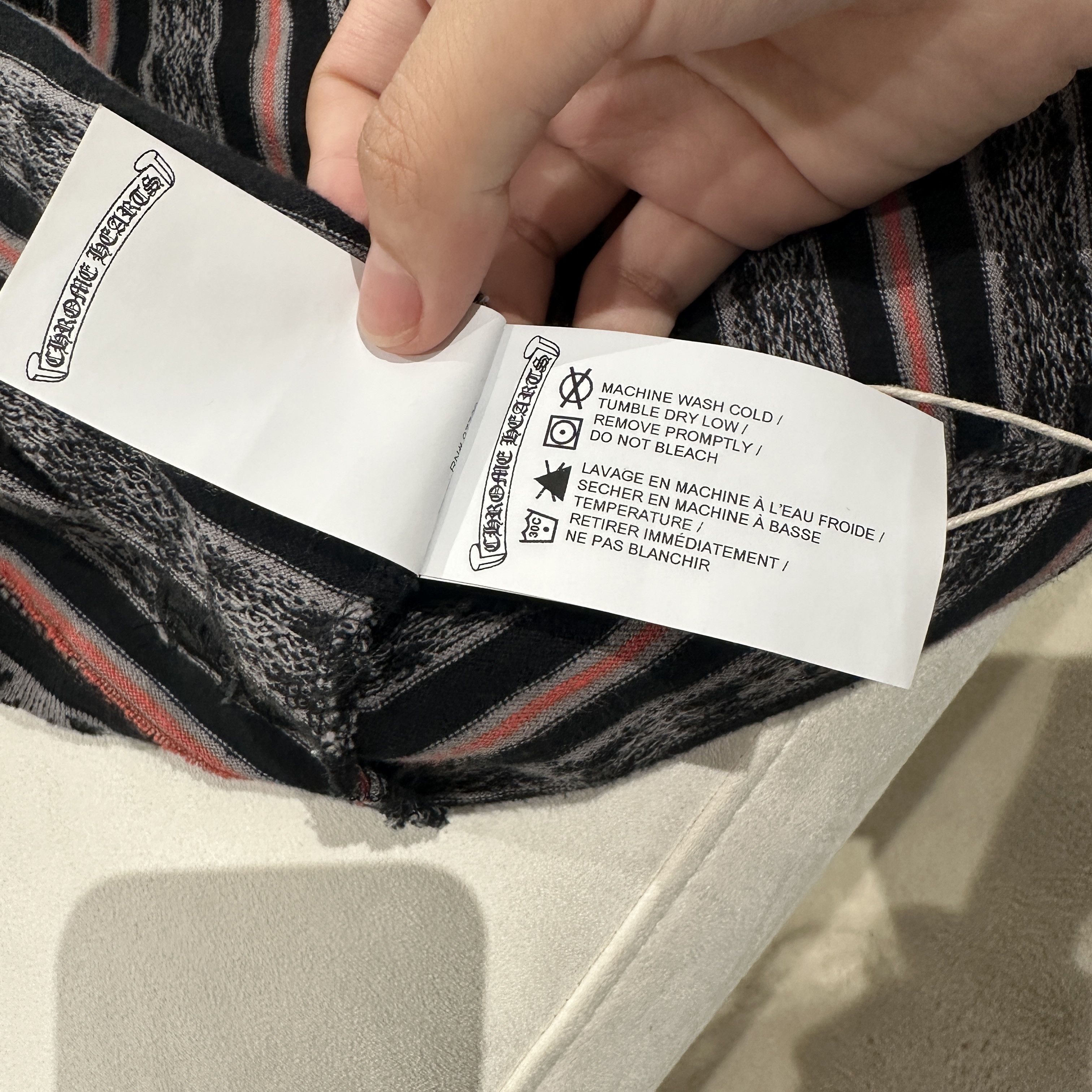 Chrome Hearts Chrome Hearts Script Logo Stripe Short Sleeve Tee Size US XL / EU 56 / 4 - 6 Thumbnail