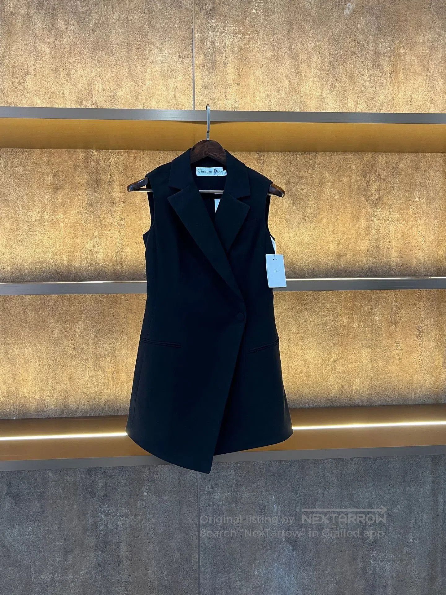 Dior Dior Black Sleeveless Collar Vest Dress. Size XXS / US 00 / IT 34 - 1 Thumbnail