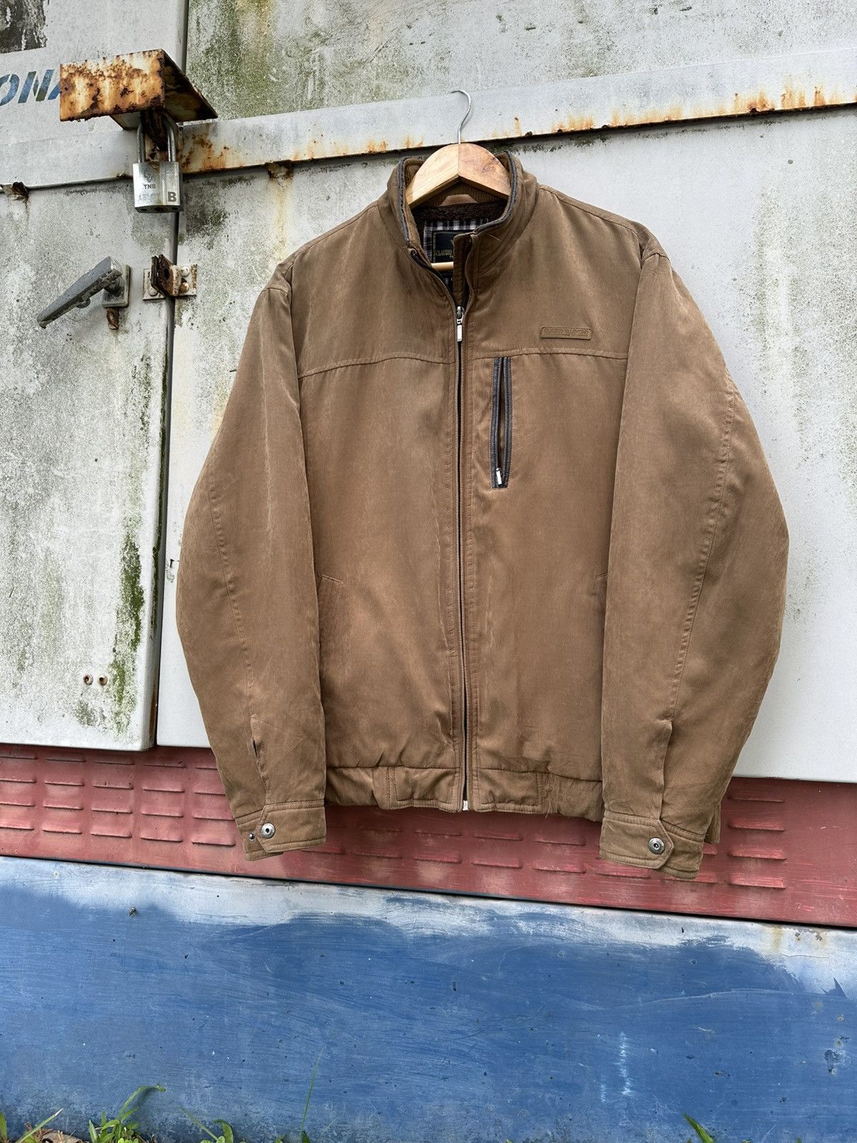 Vintage 👹Vintage Claudio Valentino Brown Detroit Jacket Size US L / EU 52-54 / 3 - 6 Thumbnail
