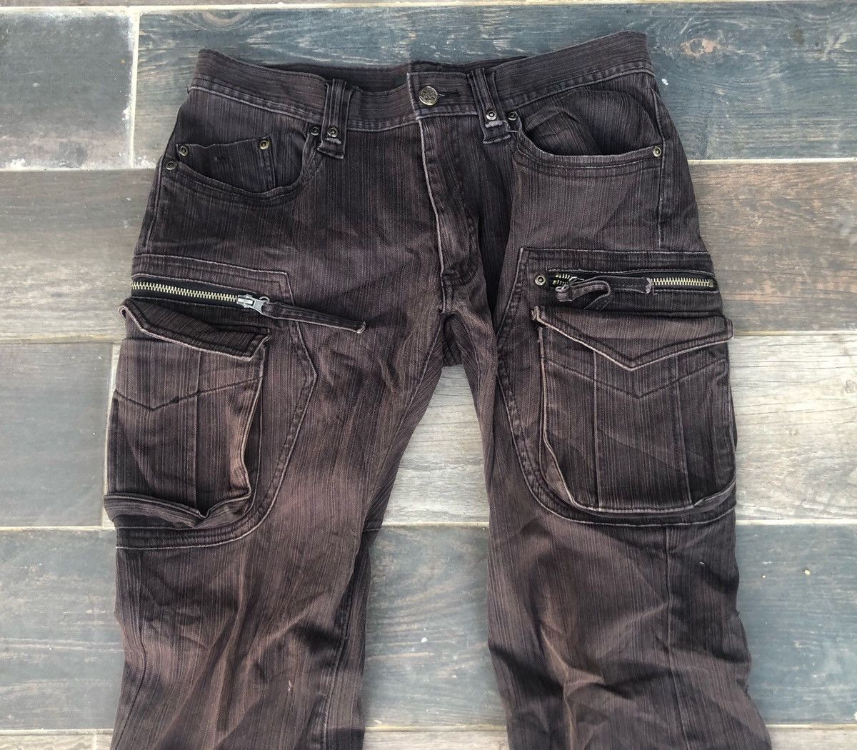 Beauty Beast × If Six Was Nine × Japanese Brand 🔥Bee Bell Muti Pocket Flare Cargo Pants 🔥 Size US 31 - 5 Thumbnail