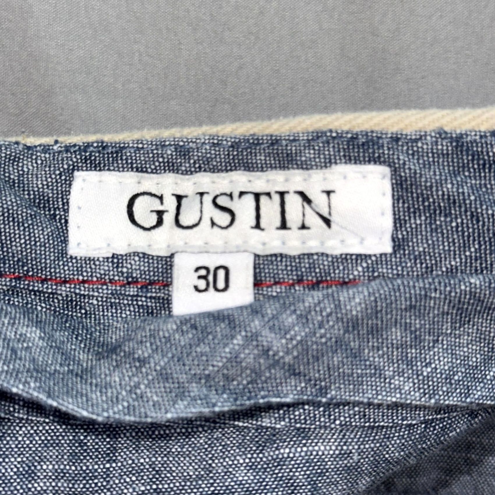 Gustin Gustin Mens 30 Beige Chino Straight Fit Button Fly Twill Pants Casual USA Size US 30 / EU 46 - 3 Thumbnail