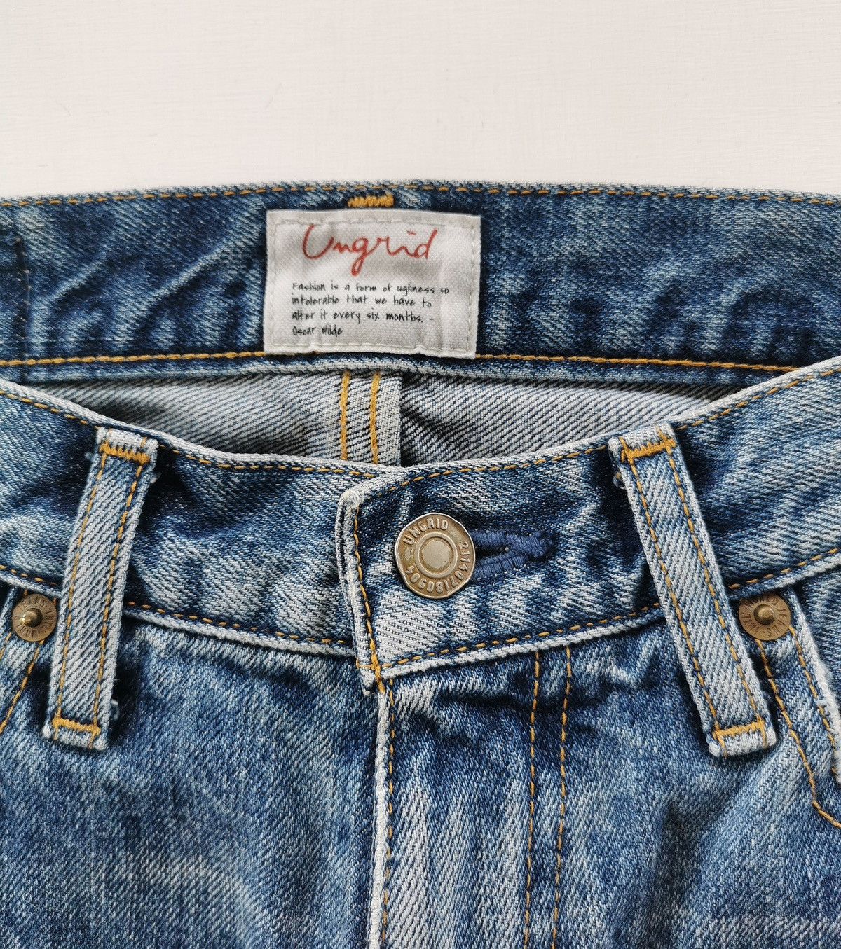 Japanese Brand Ungrid Japan Flare Bootcut Distressed Denim Jeans Size US 27 - 4 Thumbnail