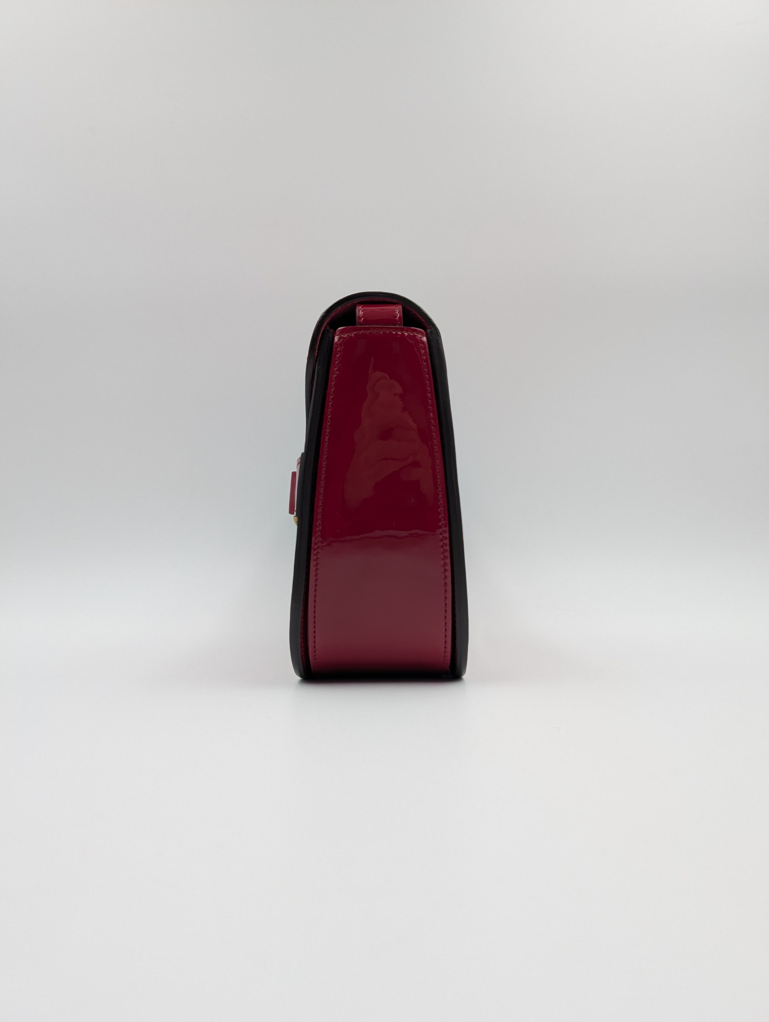 Gucci Gucci Burgundy Horsebit Patent Leather Crossbody Bag Size ONE SIZE - 5 Thumbnail