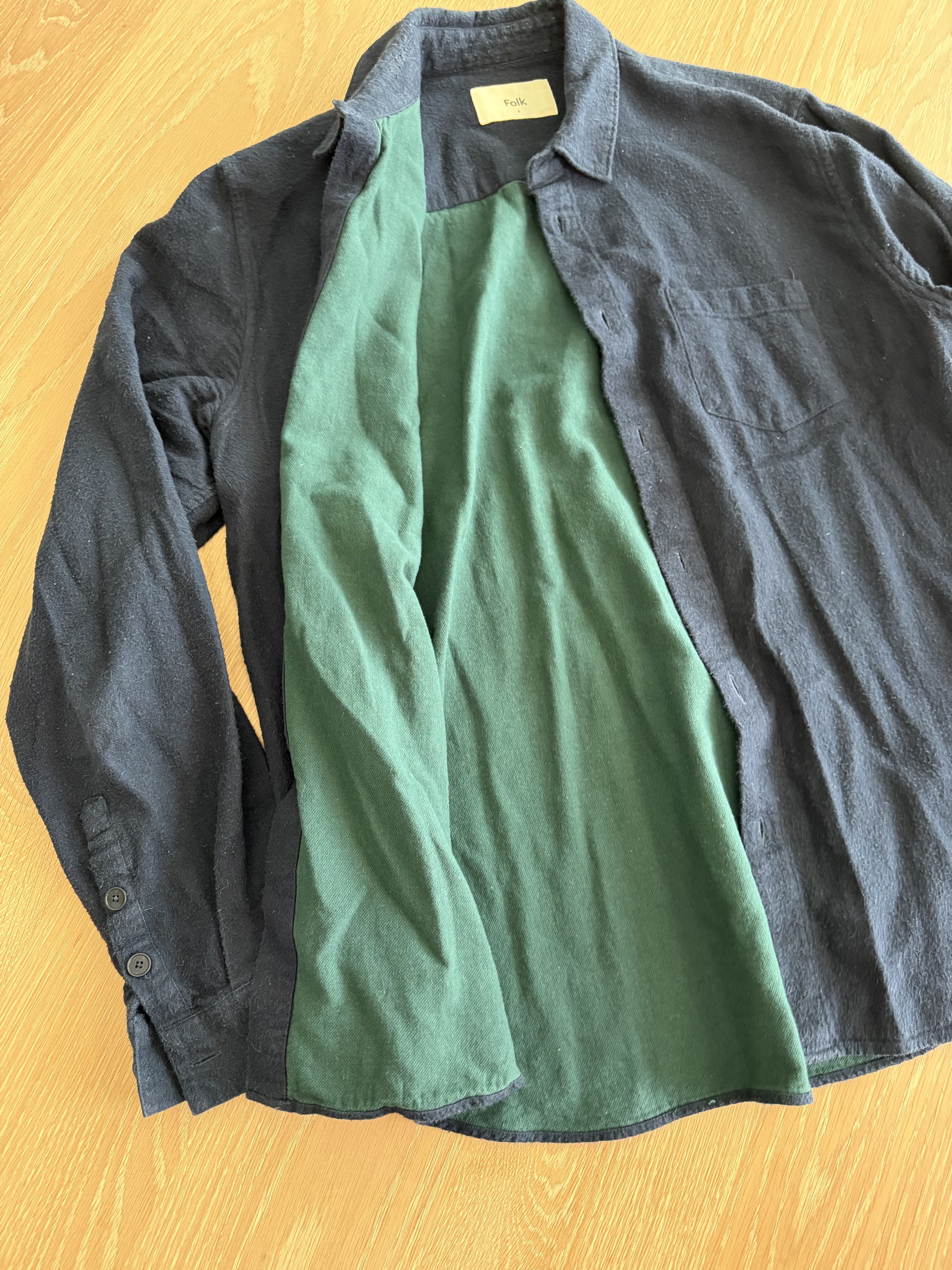 Folk Folk Navy Felt Shirt Size US M / EU 48-50 / 2 - 8 Thumbnail