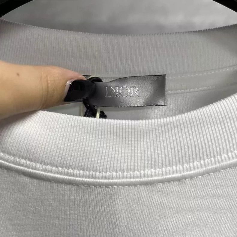 Dior Dior White Letter Print Short Sleeve T-2505 Size US M / EU 48-50 / 2 - 2 Thumbnail