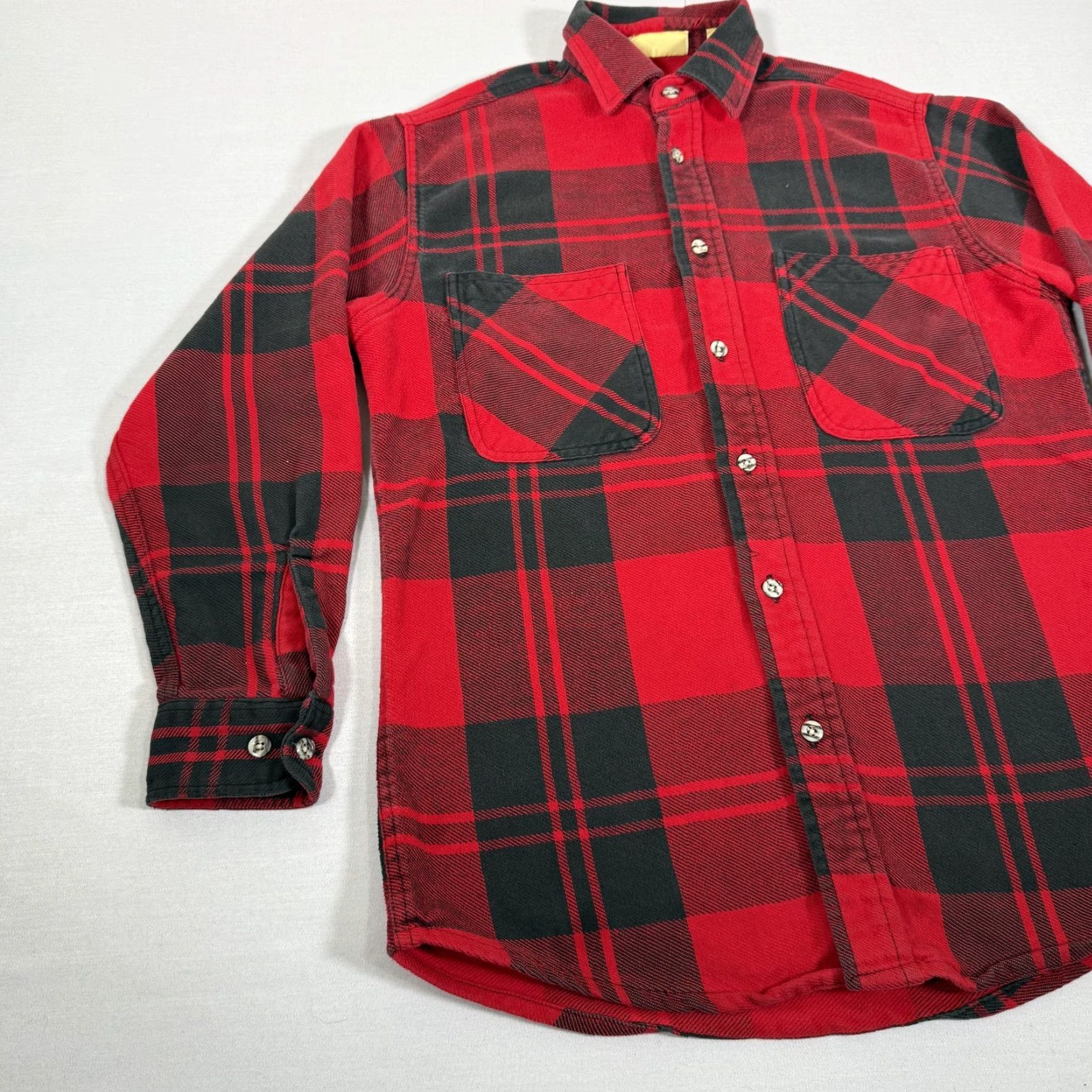 Vintage VINTAGE St. John's Bay Big Mac Shirt Mens M Red Black Plaid Flannel Button-Up 90s Casual Pocketed Cotton Shirt Size US M / EU 48-50 / 2 - 4 Thumbnail