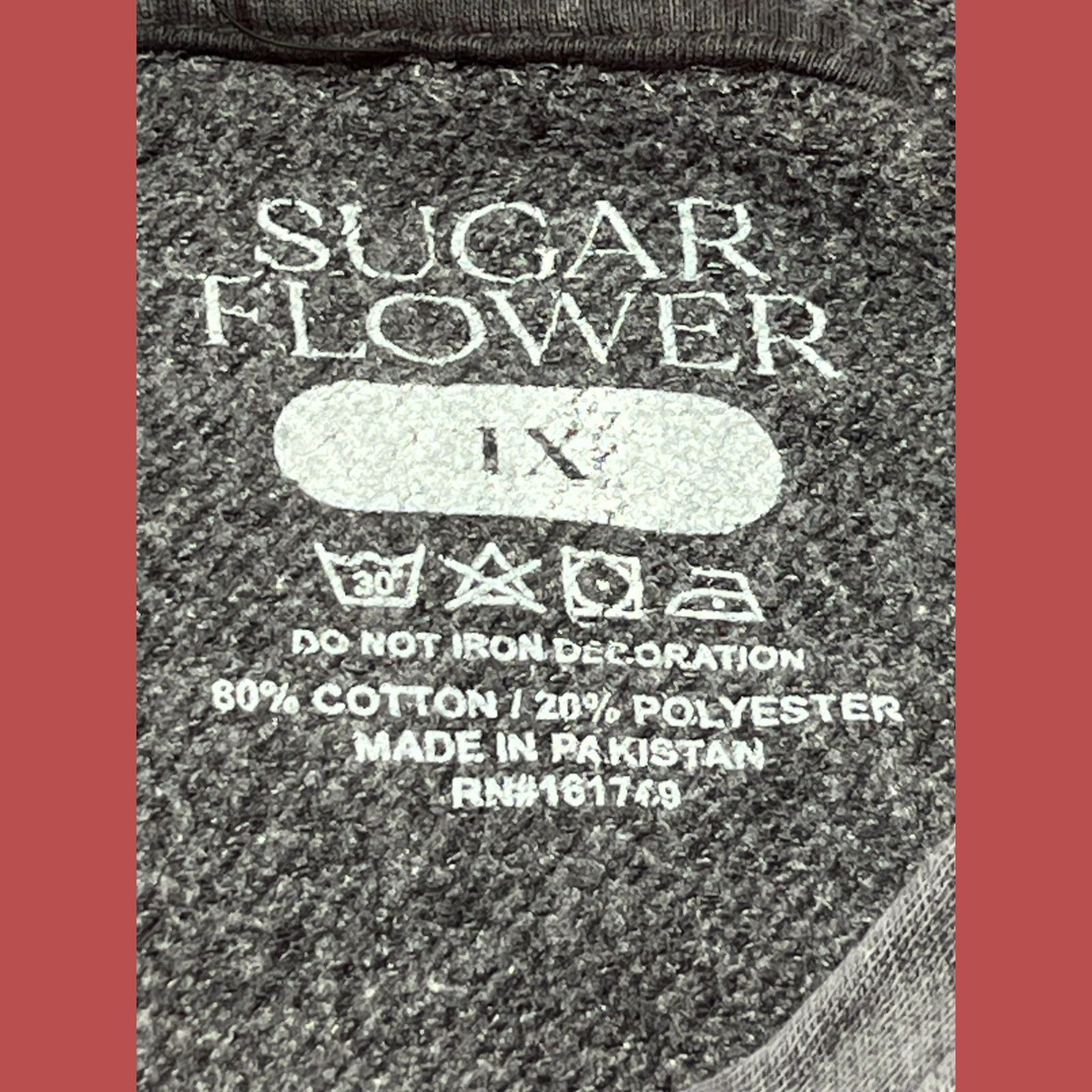Other Sugar Flower - Unisex Long Sleeve Hooded Sweatshirt - Black Size US XL / EU 56 / 4 - 9 Thumbnail
