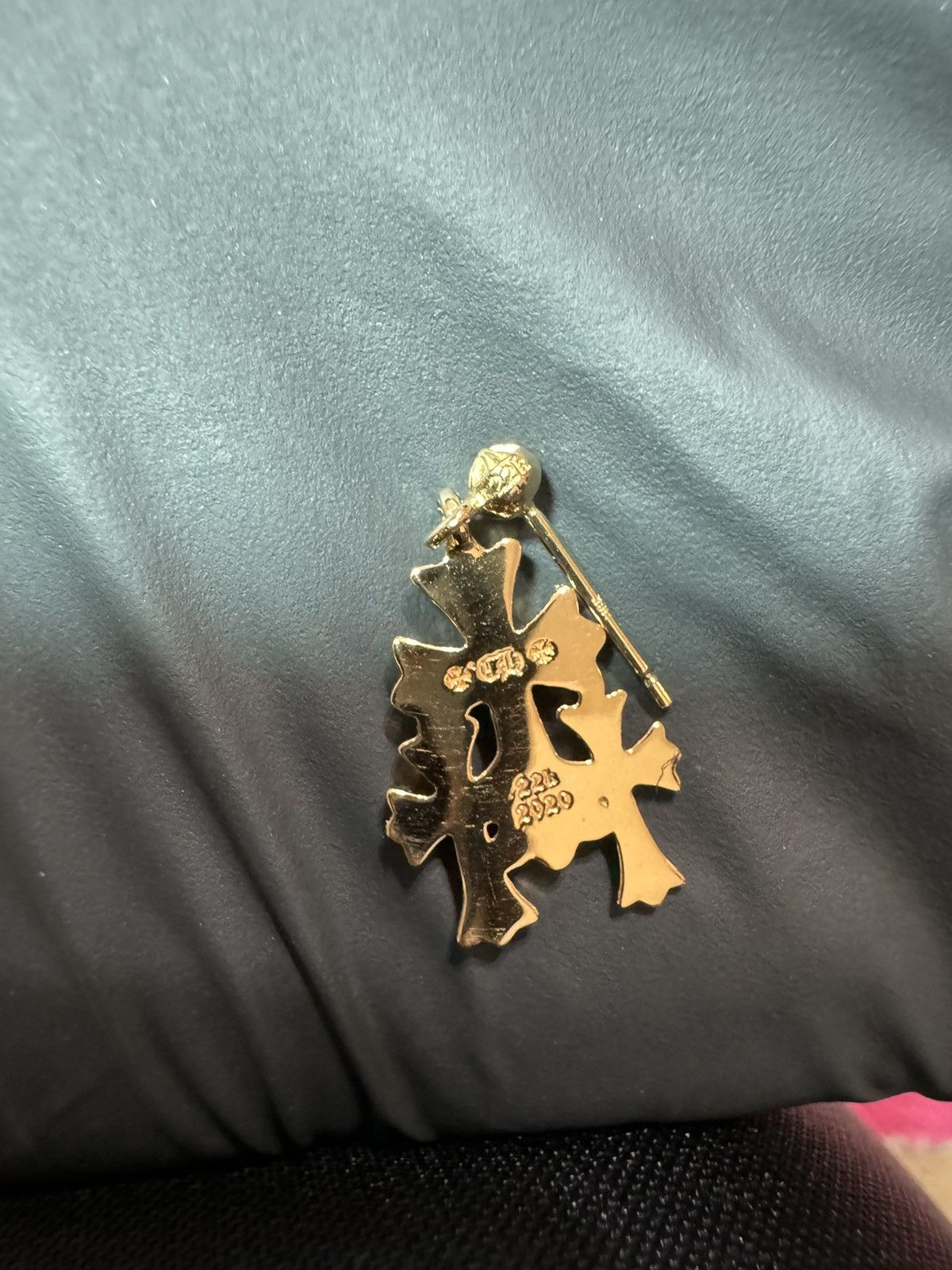 Chrome Hearts Chrome Hearts Triple Cross Earrings Gold Size ONE SIZE - 11 Thumbnail
