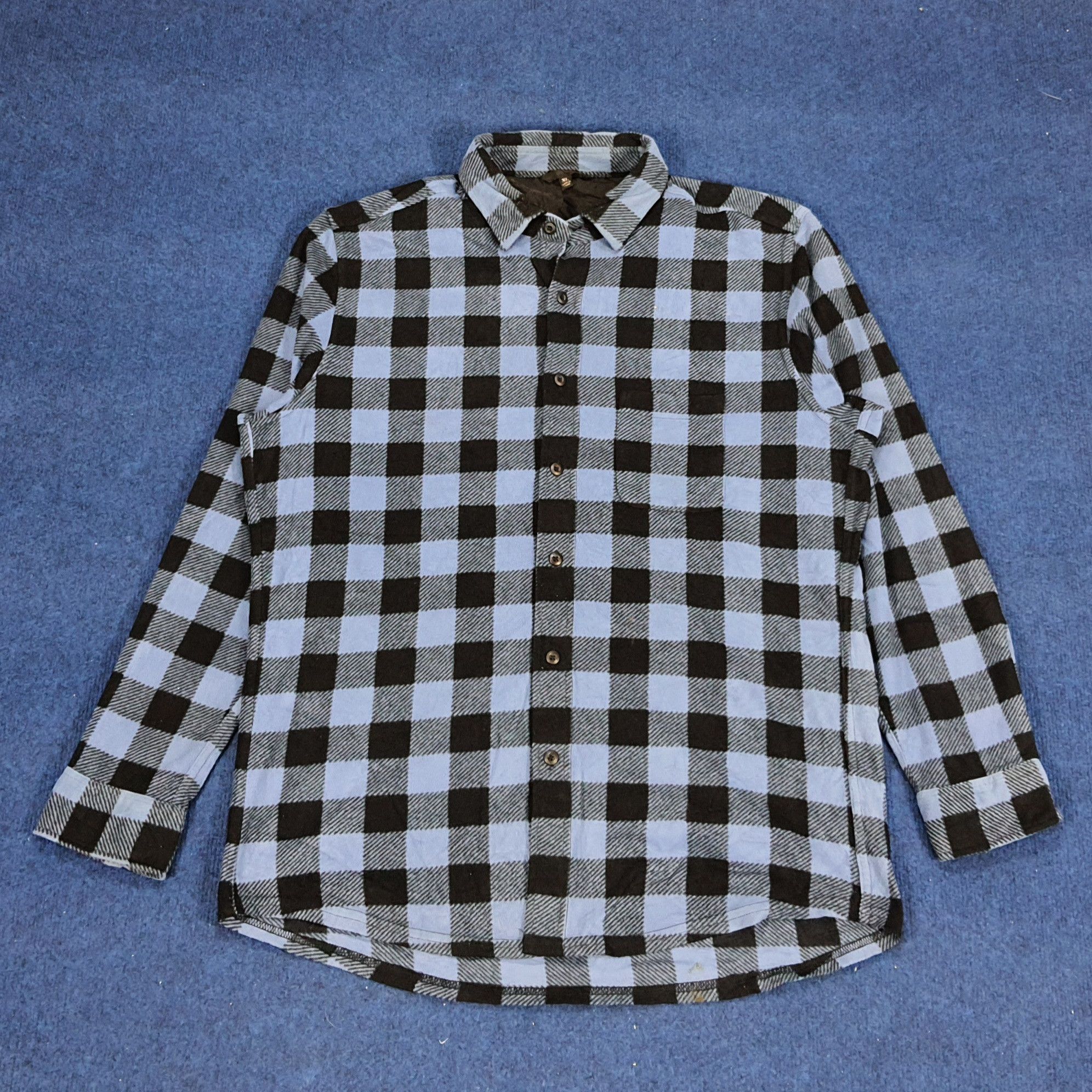 Japanese Brand × Uniqlo × Vintage Vintage Uniqlo Flannel Custom Logo Japanese Brand Shirt Size US L / EU 52-54 / 3 - 2 Thumbnail