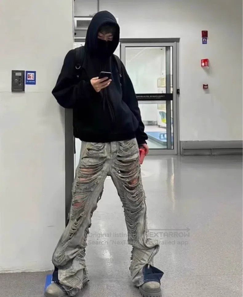 Rick Owens Rick Owens Eroded, destroyed, washed, old, zippered and sl Size US 34 / EU 50 - 4 Thumbnail
