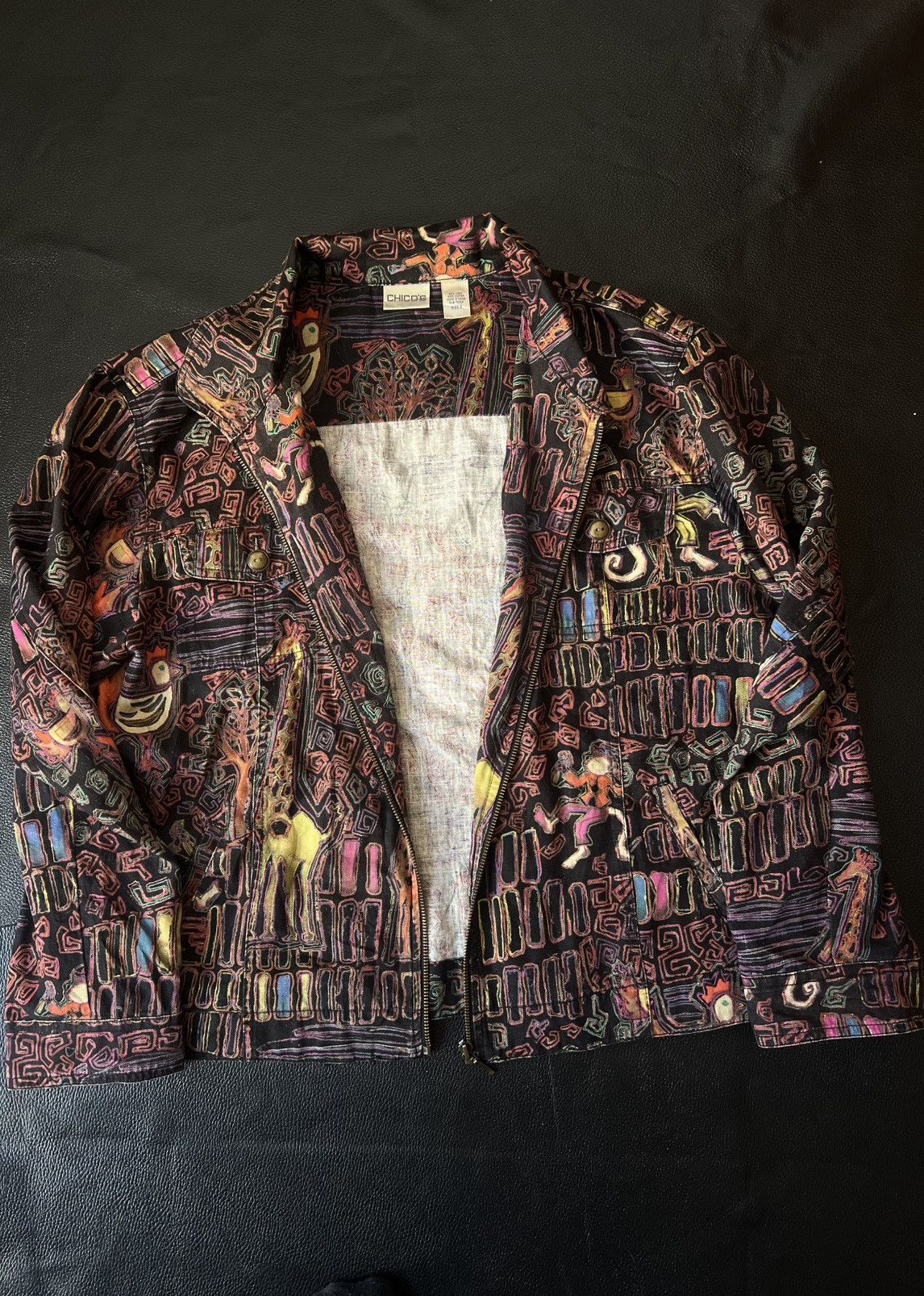 Chicos Psicodelic Monkeys Dance Chico’s Jacket Size US M / EU 48-50 / 2 - 5 Thumbnail