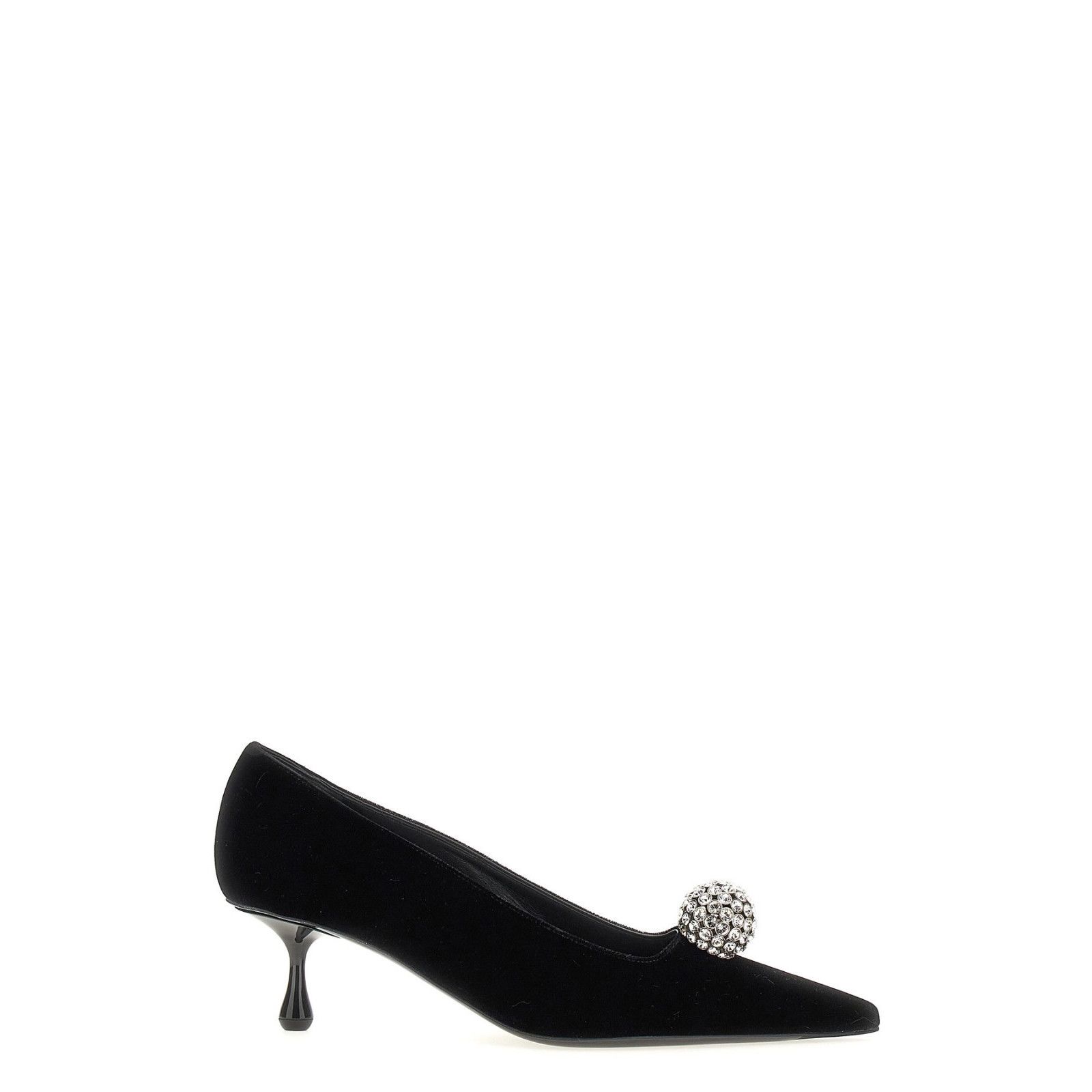 JIMMY CHOO ORB Pump 50 Jewel Black Velvet 50mm Heel Slingbac