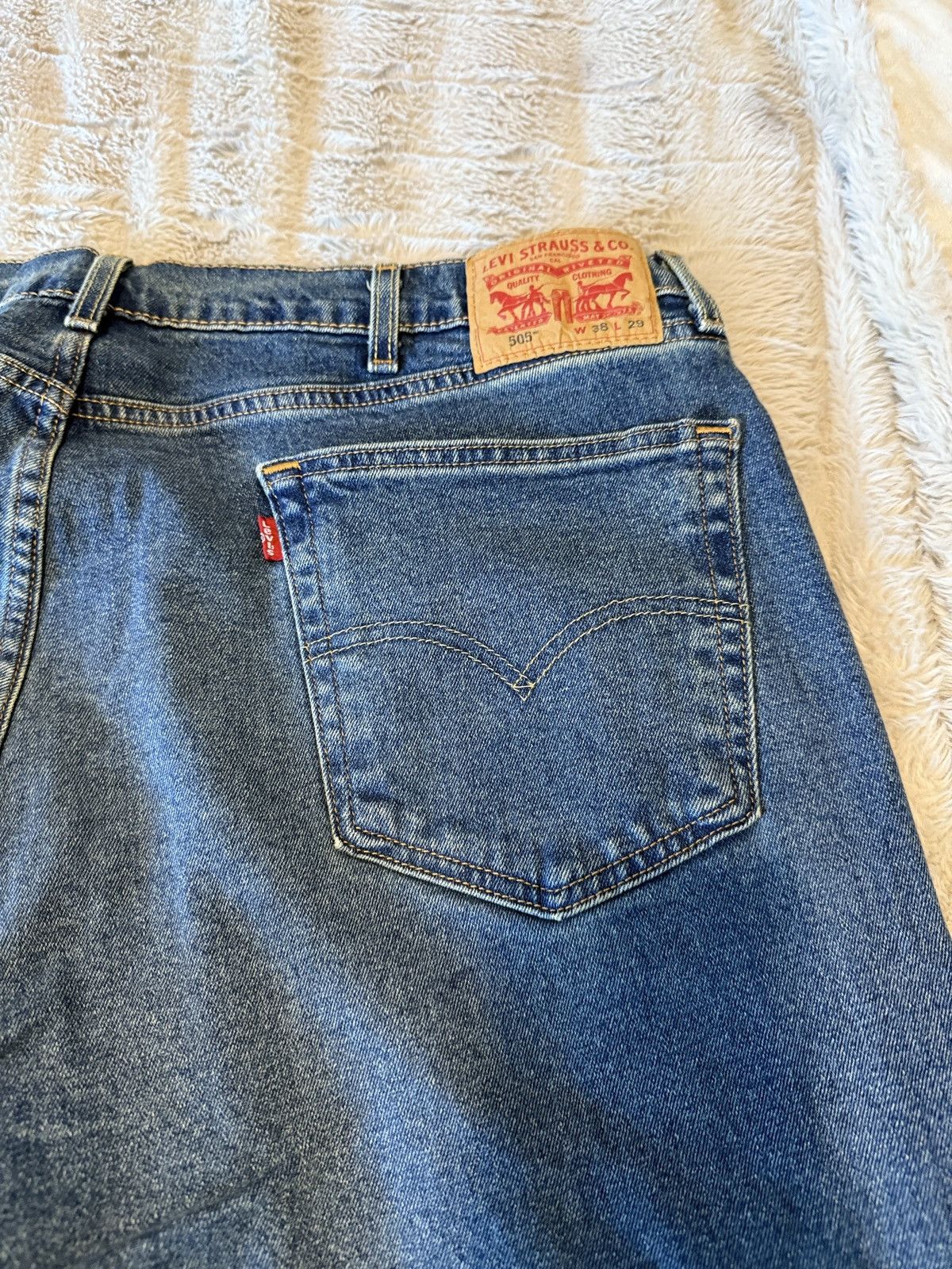 Levi's Levis Mens 505 Jeans 38 x 29 Size US 38 / EU 54 - 4 Thumbnail