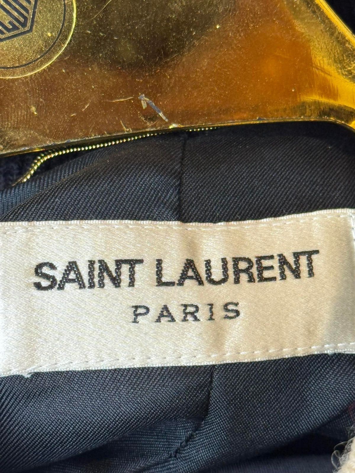 Hedi Slimane × Saint Laurent Paris HEDI SLIMANE X SAINT LAURENT BLOOD LUSTER VARSITY JACKET F38 Size S / US 4 / IT 40 - 15 Thumbnail