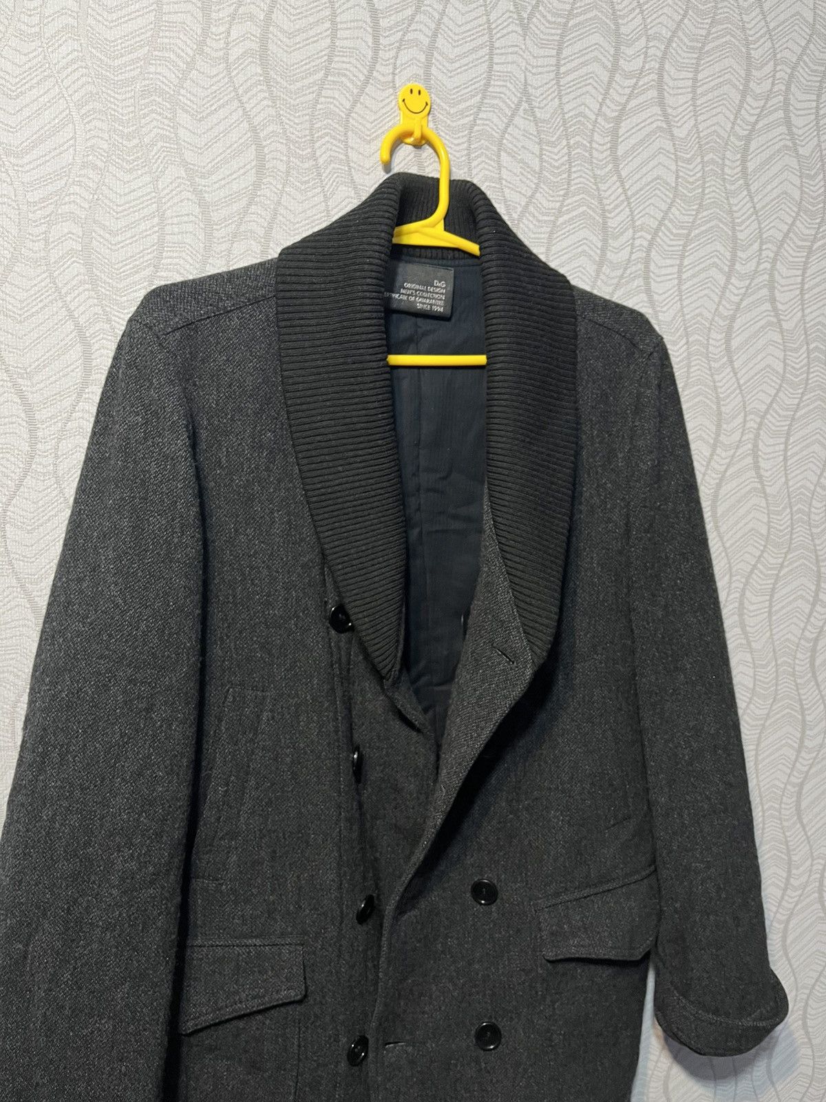 Dolce & Gabbana Dolce&Gabbana Vintage Men’s Wool Gray Double-Breasted Coat Size US L / EU 52-54 / 3 - 6 Thumbnail