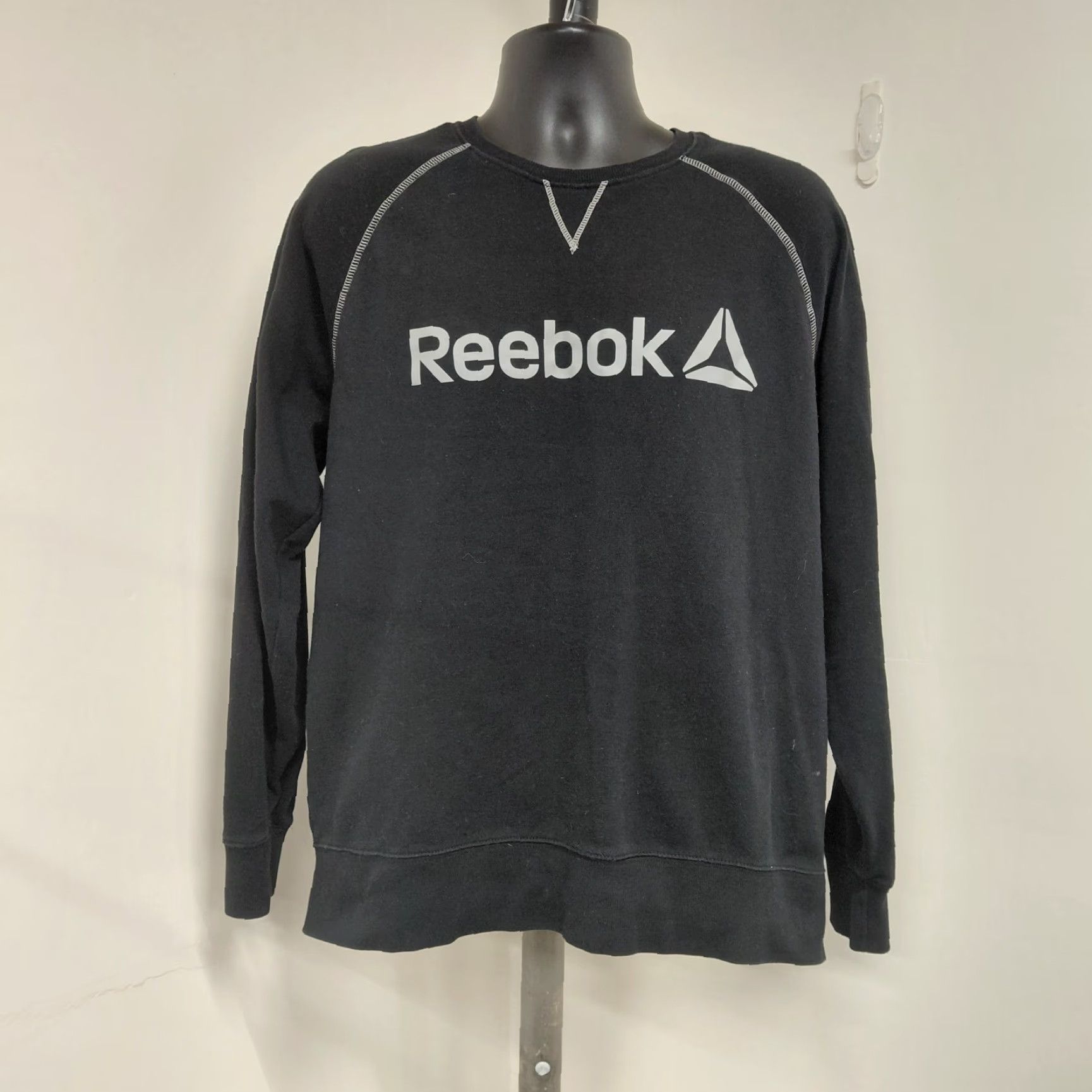 Reebok Reebok Sweatshirt Men Large Black Logo Long Sleeve Crewneck Size US L / EU 52-54 / 3 - 2 Thumbnail