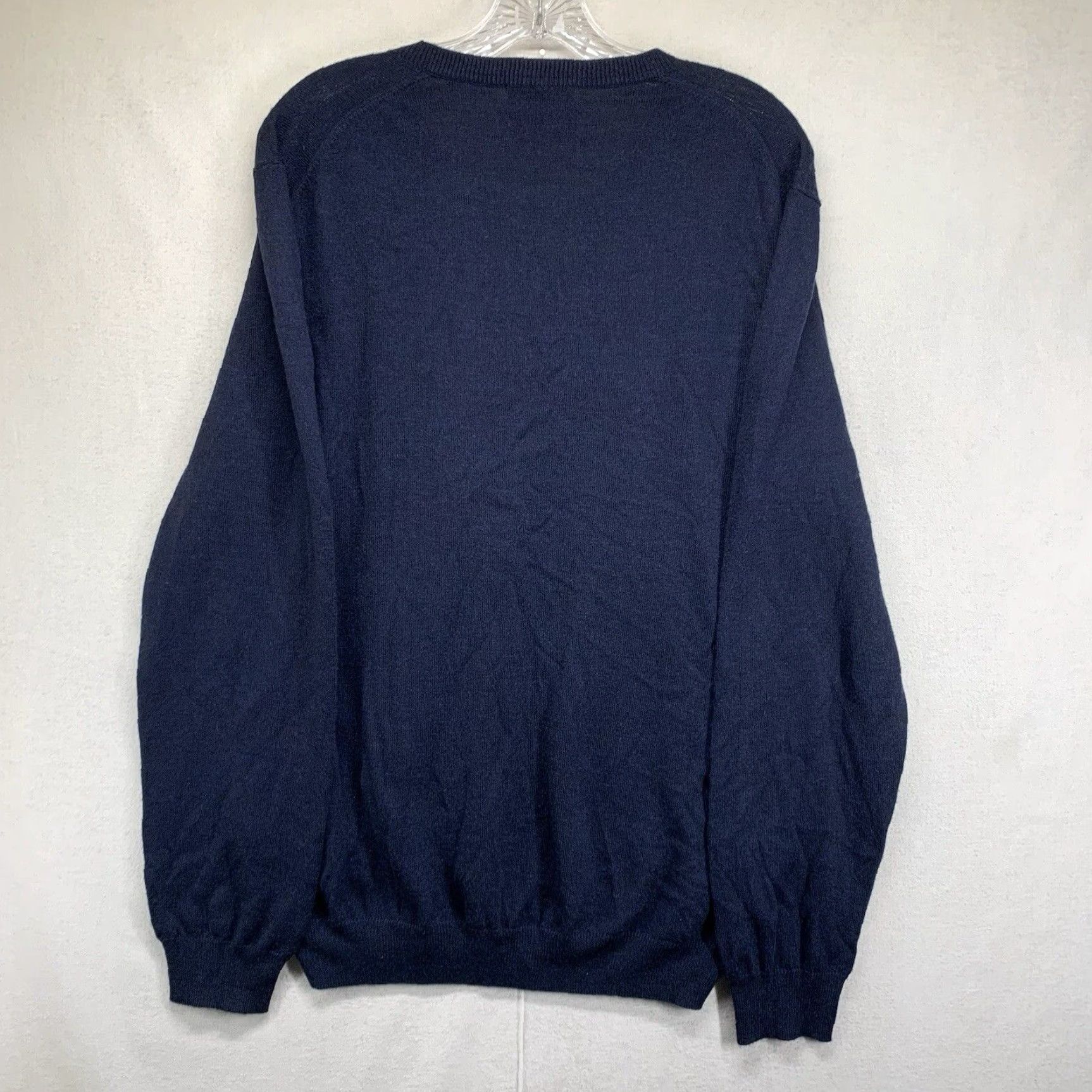 Joseph Abboud Joseph Abboud Sweater Men XL Blue Wool V-Neck Pullover All Seasons Lightweight Regular Fit Mens Size US XL / EU 56 / 4 - 2 Thumbnail