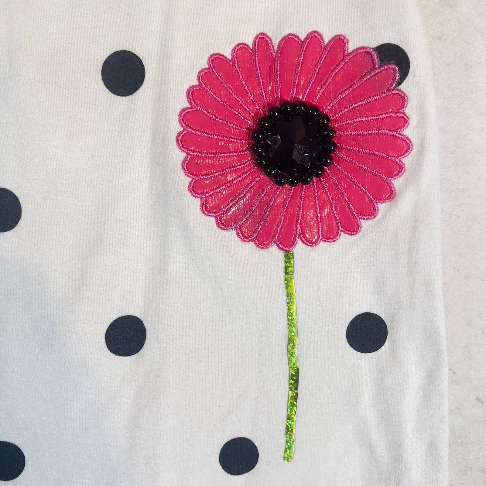 Chicos Berek 2 Floral T-Shirt S Short Sleeve Scoop Neck Embroid Size M / US 6-8 / IT 42-44 - 11 Thumbnail