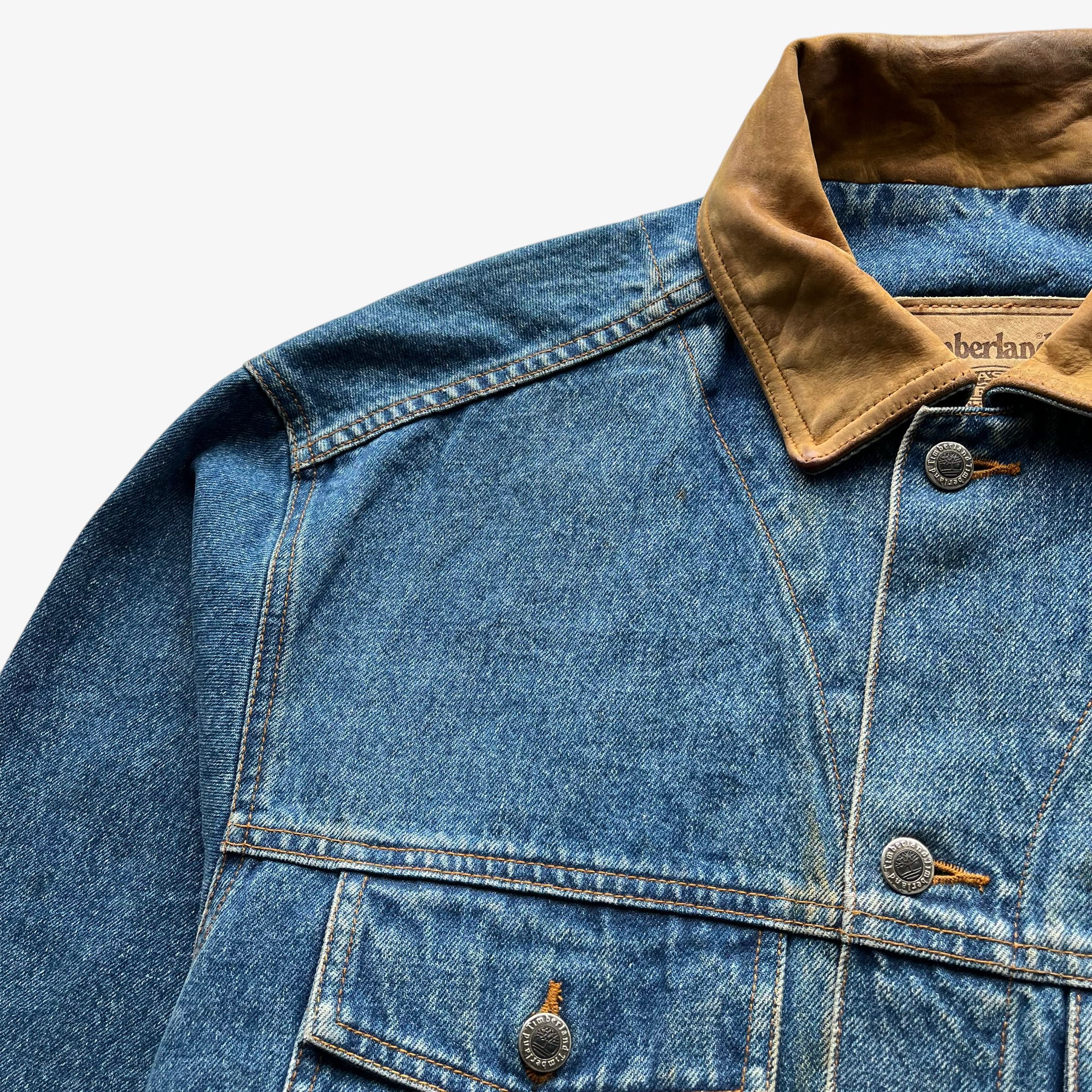 Timberland Vintage 90s Men's Timberland Denim Jacket Size US L / EU 52-54 / 3 - 4 Thumbnail