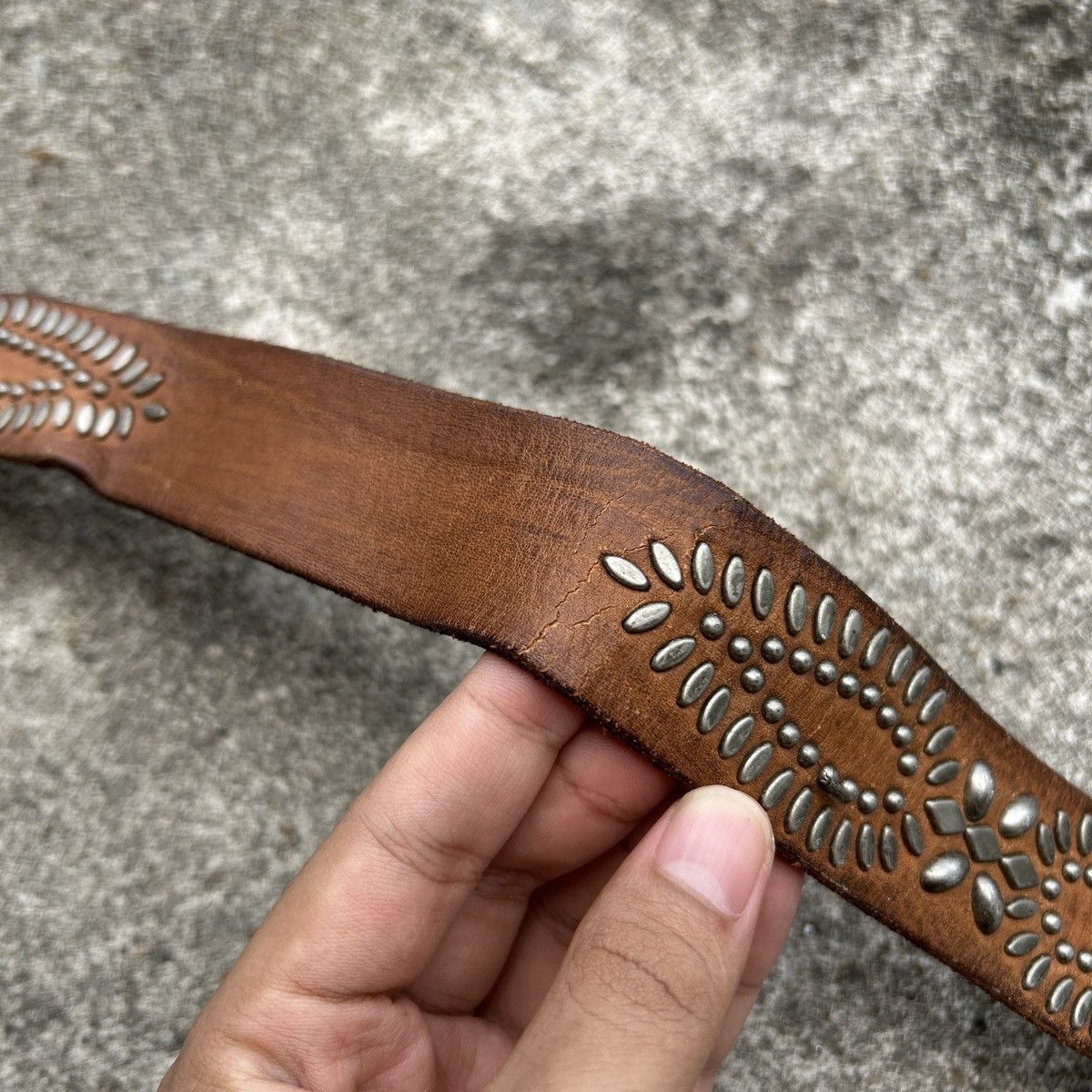 Vintage Vintage studded leather belt (Kapital Style) Size ONE SIZE - 13 Thumbnail