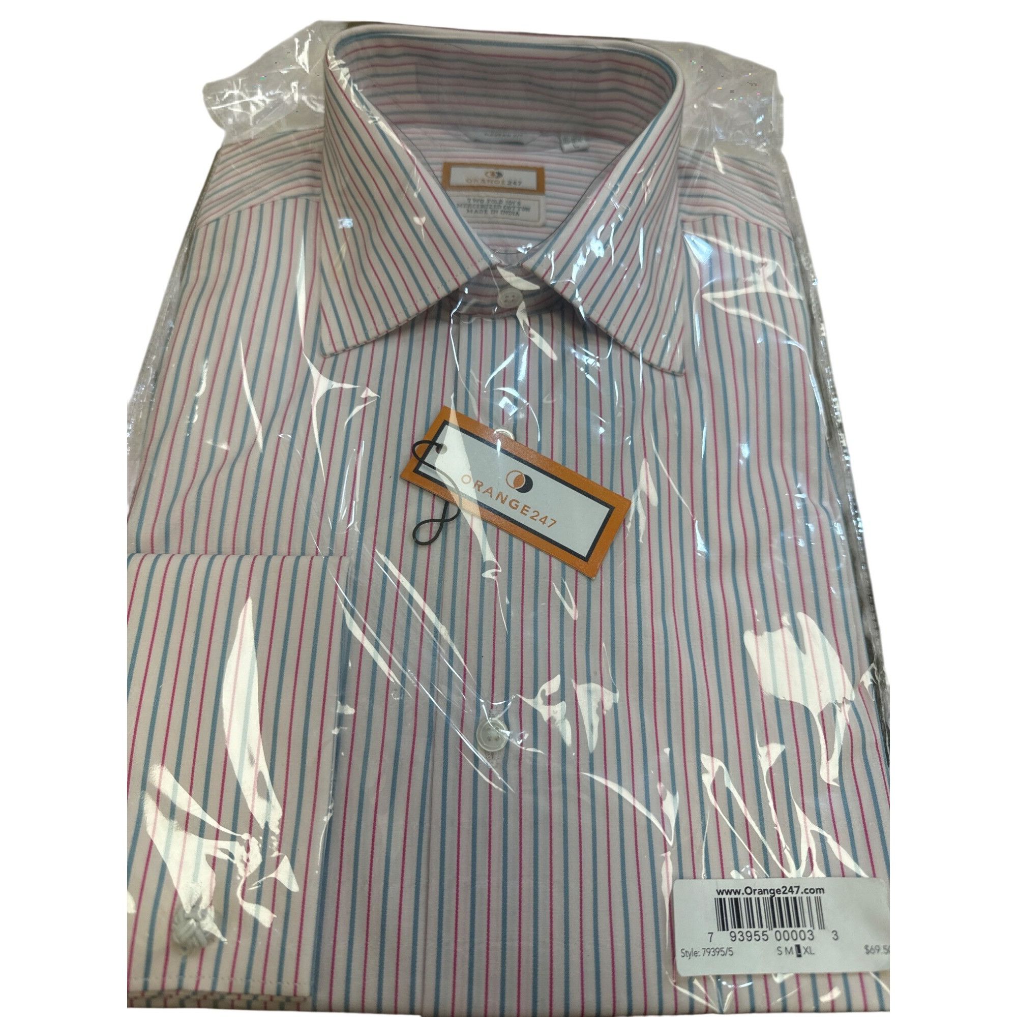 Designer Orange247 Mens Long Sleeve Button-Down Shirt Set Of 4 L 16-1 Size US L / EU 52-54 / 3 - 4 Thumbnail