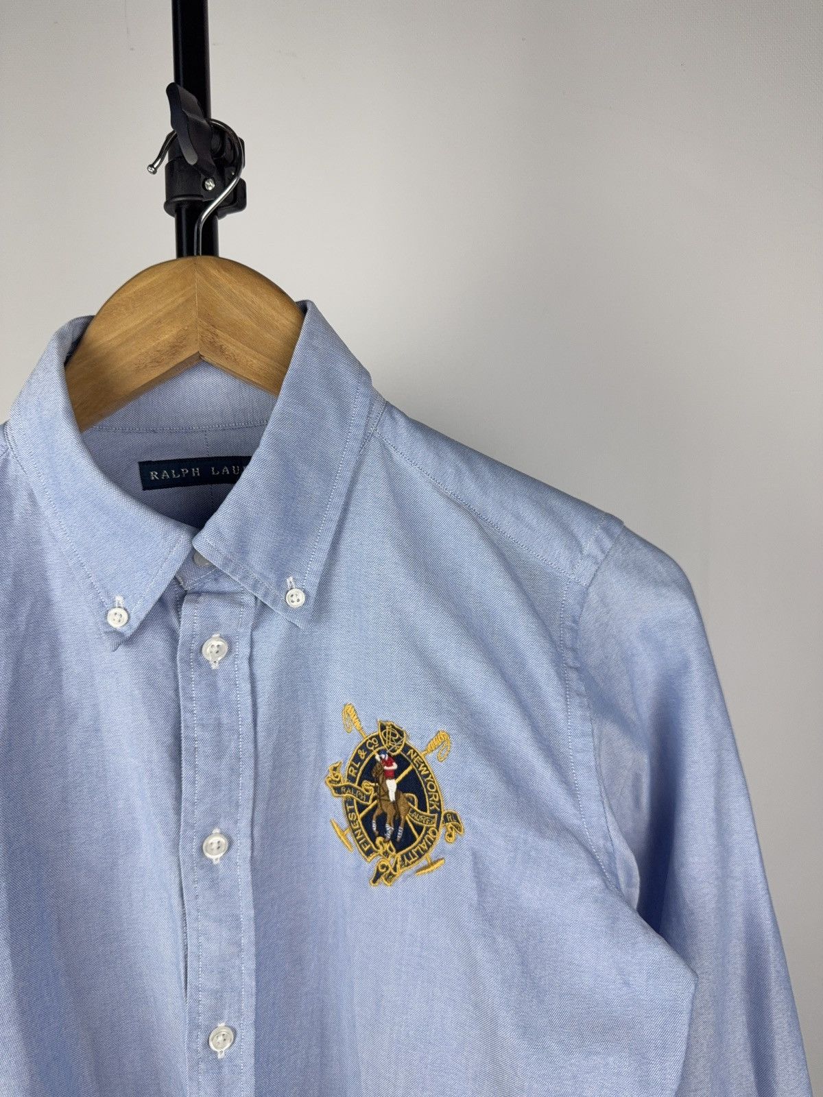 Polo Ralph Lauren Ralph Lauren Crest Oxford Shirt Blue Button-Down Size 8 Size M / US 6-8 / IT 42-44 - 3 Thumbnail