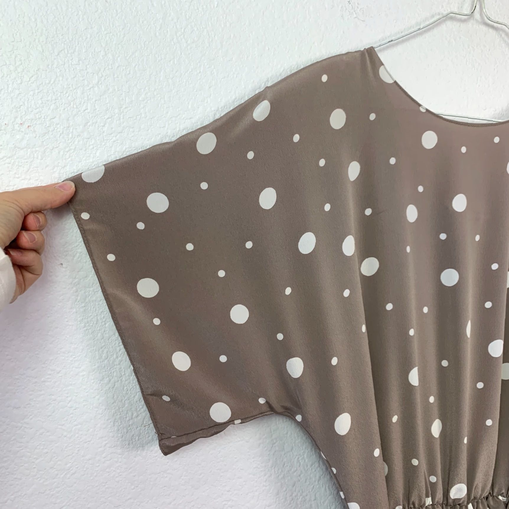 Vintage VINTAGE Toni Todd Brown White Polka Dot Belted Secretary Dress Womens 12 Size 4XL / US 24-26 - 2 Thumbnail