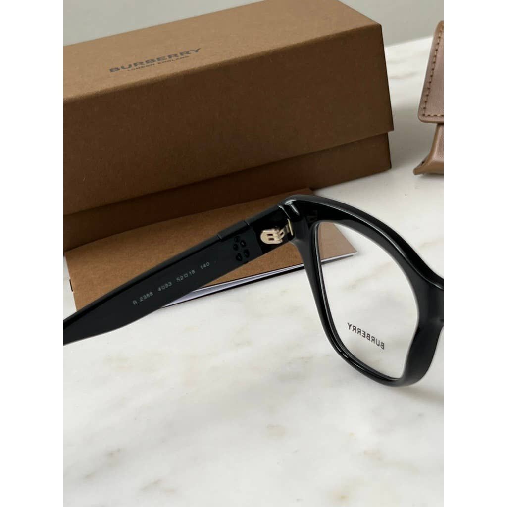 NEW Burberry BE2388 Oversized Black Eyeglasses Frames