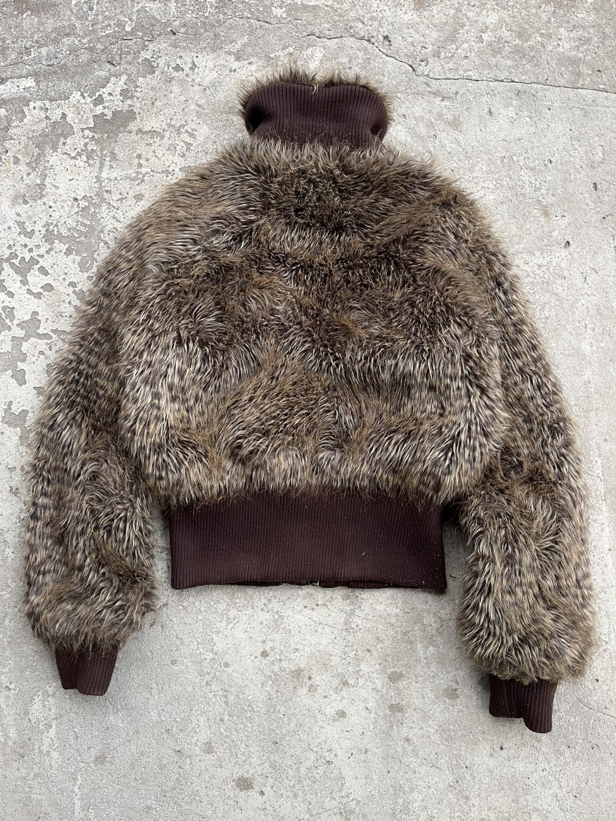 20471120 × If Six Was Nine × Le Grande Bleu (L.G.B.) Vintage Japanese Cropped Eco Fur Faux Fluffy Jacket Coat Y2K Size M / US 6-8 / IT 42-44 - 2 Thumbnail
