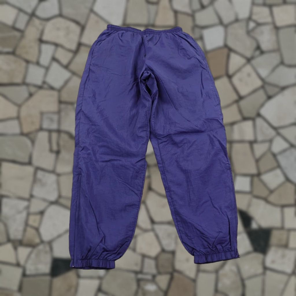 Nike Vintage Nike Pants Mens Large Blue Lined Windbreaker Ankle Zip Track Joggers 90s Size US 33 - 1 Thumbnail