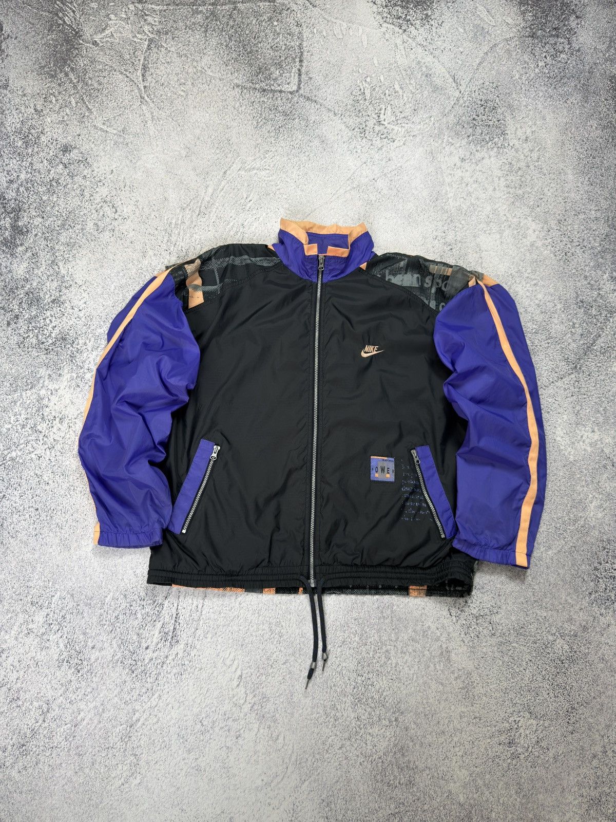 Nike RARE 90s Nike International Graphic Print Nylon Track Jacket Size US XL / EU 56 / 4 - 1 Thumbnail