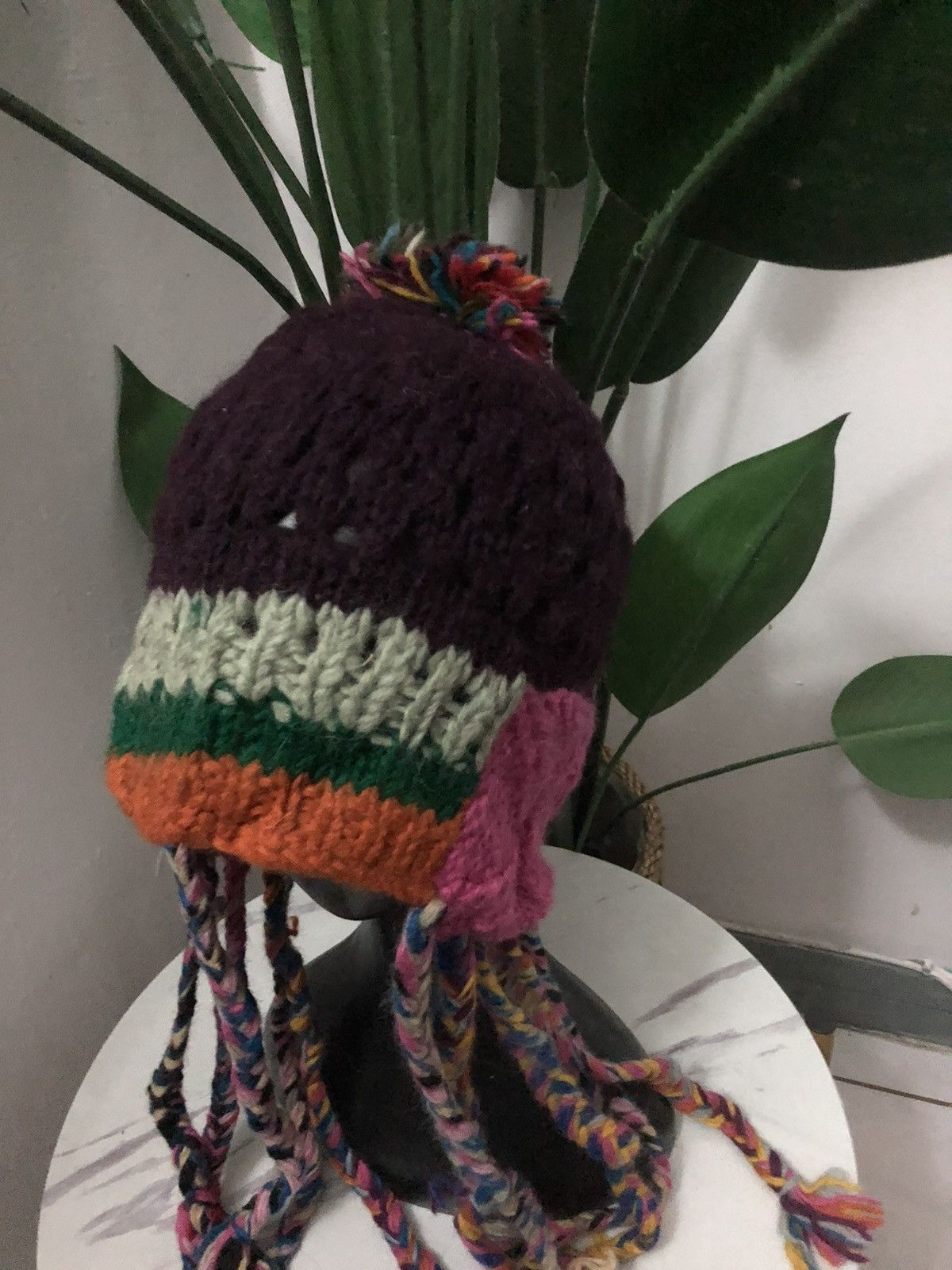 Japanese Brand × Vintage VINTAGE WOOL EAR FLAT NAVAJO STYLE BEANIE HAT Size ONE SIZE - 4 Thumbnail