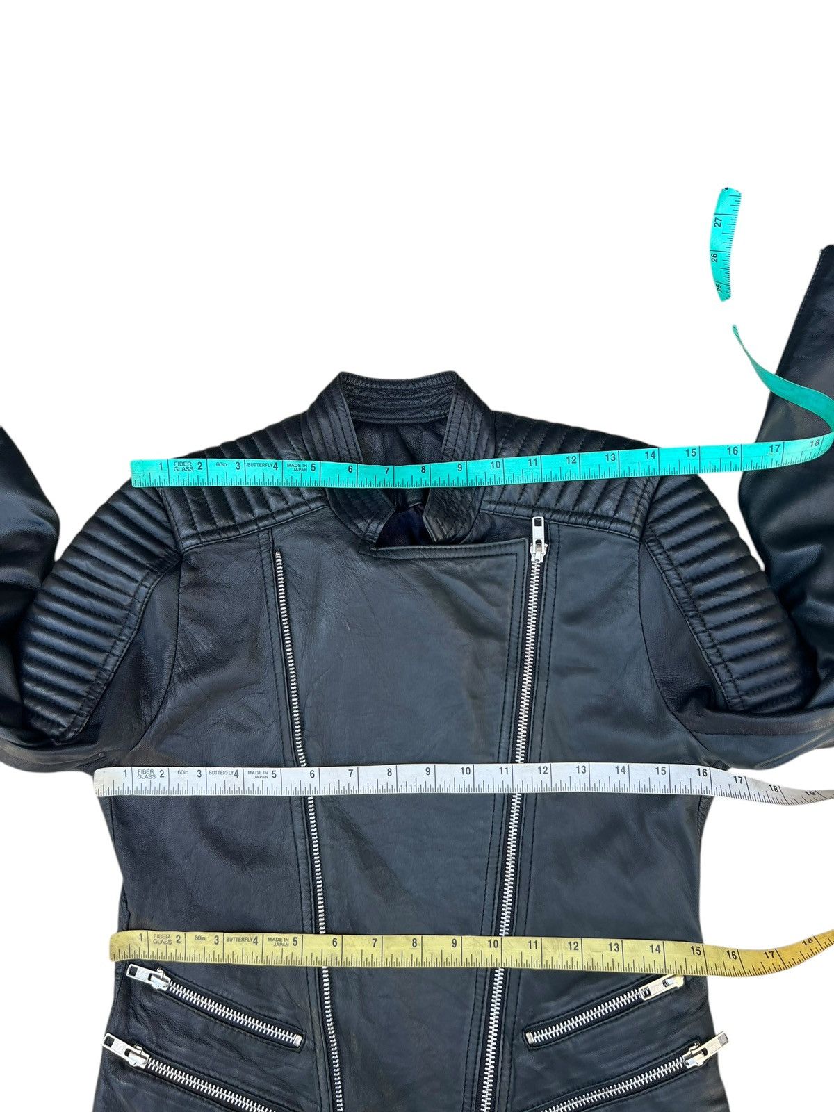 Leather Unknown Brand High Quality Napa Leather Padded Crop Jacket Size US XS / EU 42 / 0 - 3 Thumbnail
