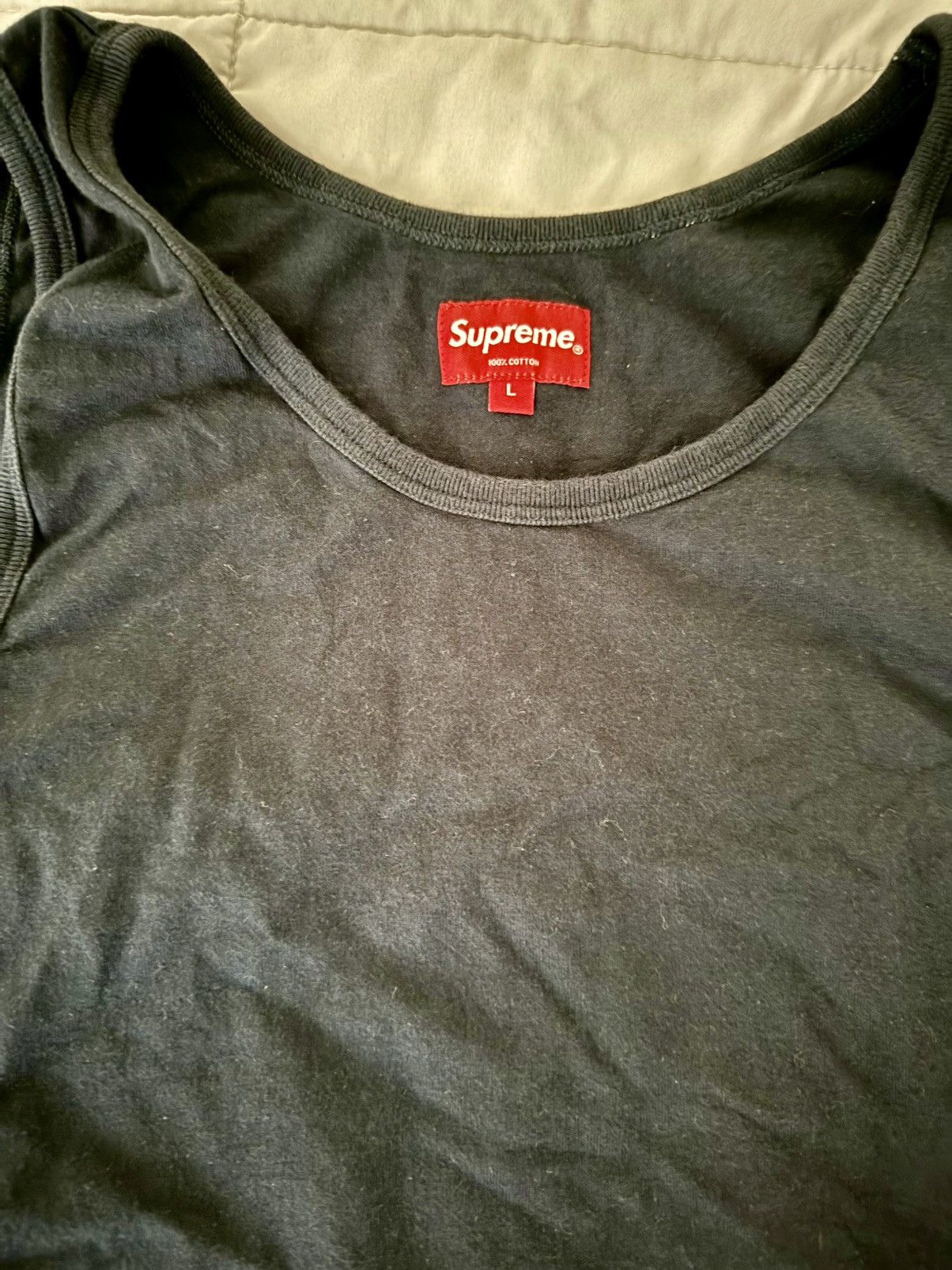 Supreme SUPREME Split Tank Top Size L Navy / White SS19 London Paris Size US L / EU 52-54 / 3 - 5 Thumbnail