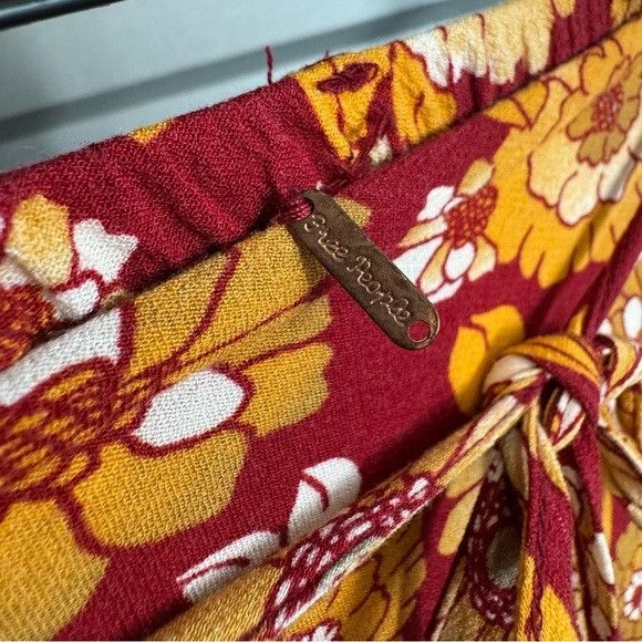 Free People Free People Floral Maxi Skirt in Red and Yellow Sz S Size 24" / US 00 / IT 34 - 2 Thumbnail