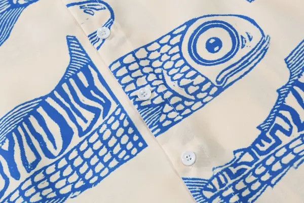 VIBE Vintage Harajuku Style Hawaiian Fish Printed Shirt Size US XL / EU 56 / 4 - 7 Thumbnail