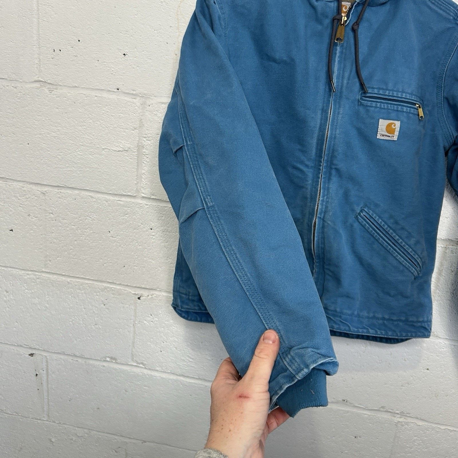 Carhartt Y2K Carhartt Sherpa-Lined Hooded Detroit Jacket “Blue Topaz” Size S / US 4 / IT 40 - 11 Thumbnail