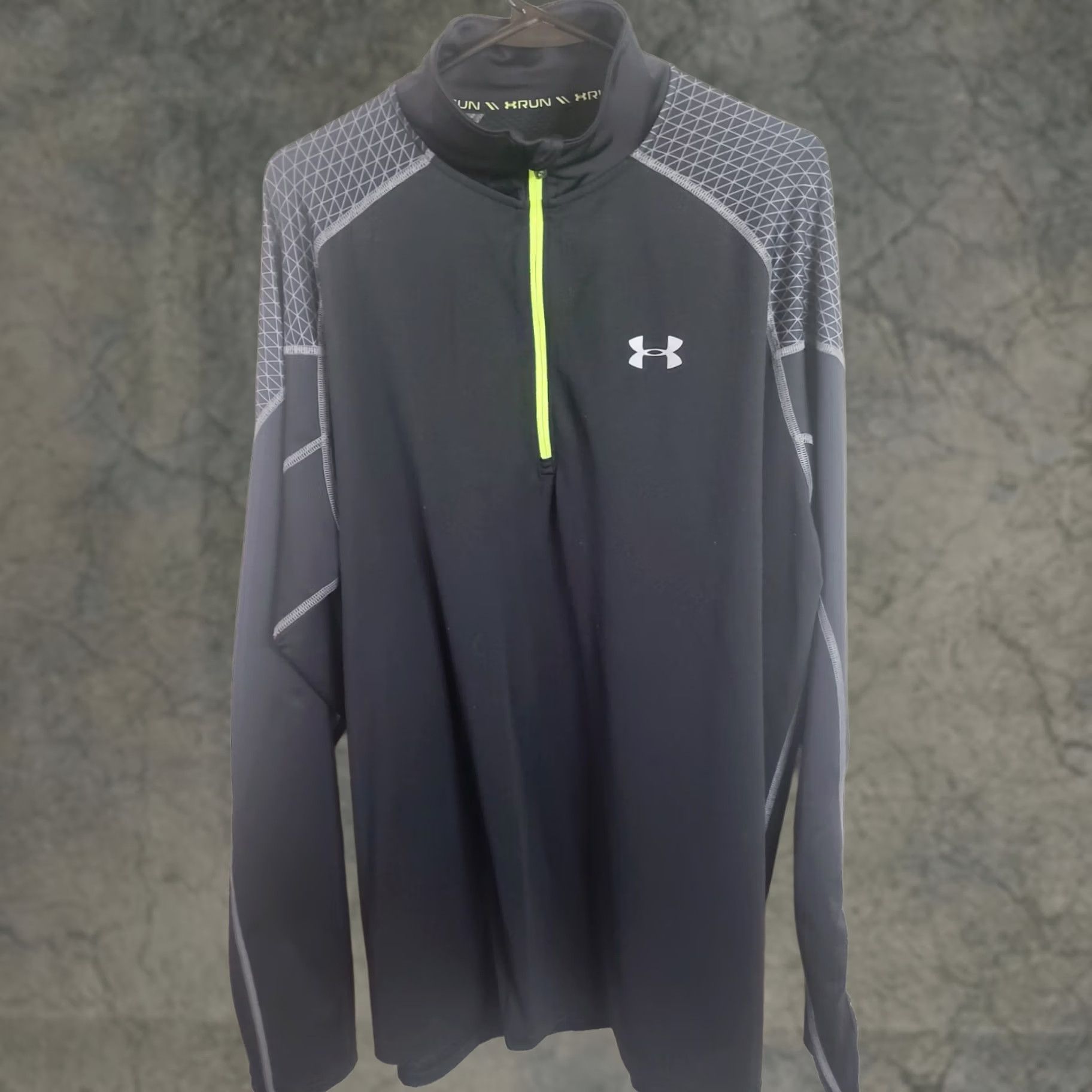 Under Armour Under Armour Shirt Men XL Black Mock Neck 1/4 Zip Long Sleeve ColdGear Thumb Hole Athletic Shirt Size US XL / EU 56 / 4 - 1 Thumbnail