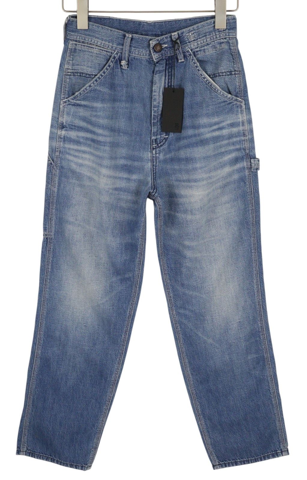 R13 SLIM WORK 27 Washed Colson Indigo High Waist 84460 Size 27" / US 4 / IT 40 - 1 Thumbnail