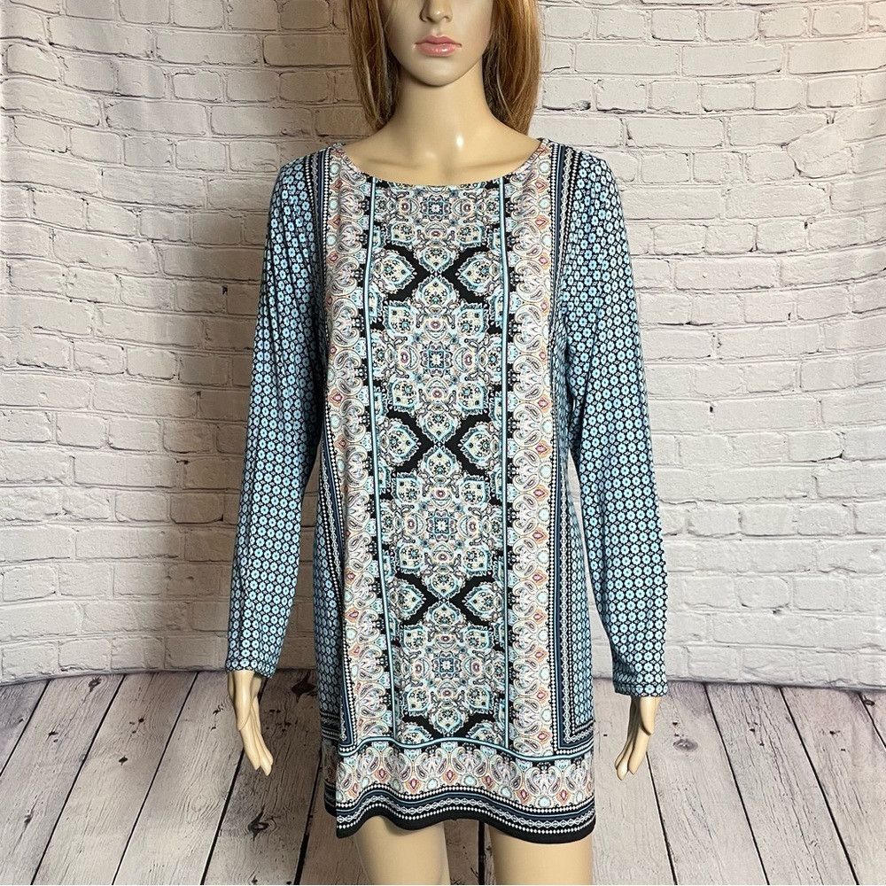J. Jill New J. Jill Damask Paisley Floral Print Long Sleeve Tunic B Size M / US 6-8 / IT 42-44 - 1 Thumbnail