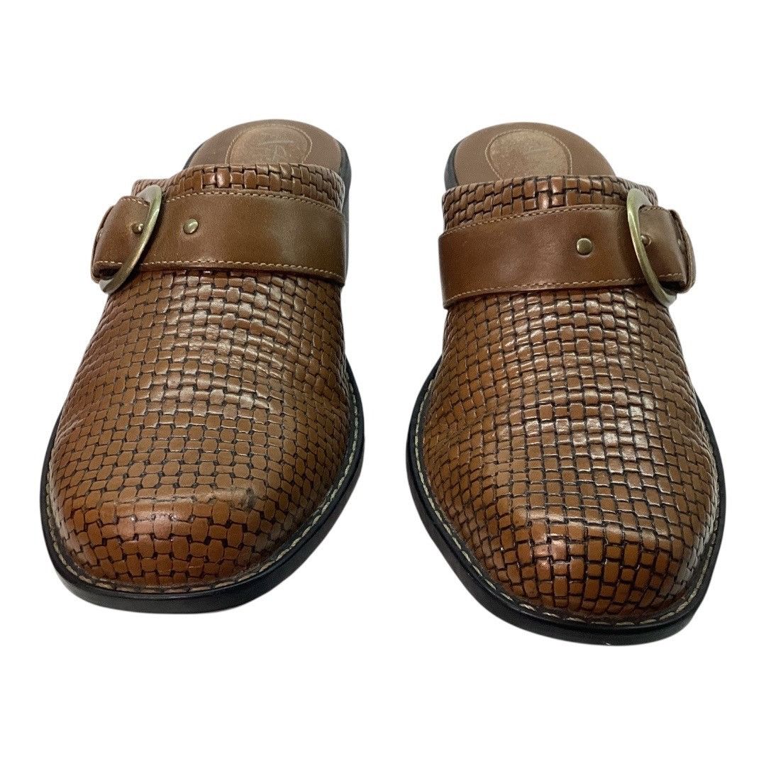 Clarks Clarks Artisan Brown Woven Leather Clogs Mules Slip-On Shoes Size US 8 / IT 38 - 3 Thumbnail