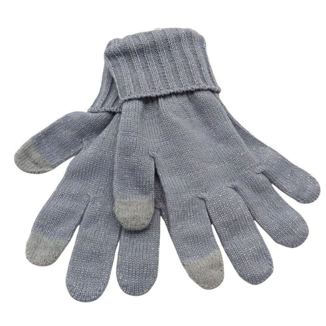 Other Style & Co Women's Solid Shine Tech-Tip Gloves, Gray Size ONE SIZE - 2 Thumbnail