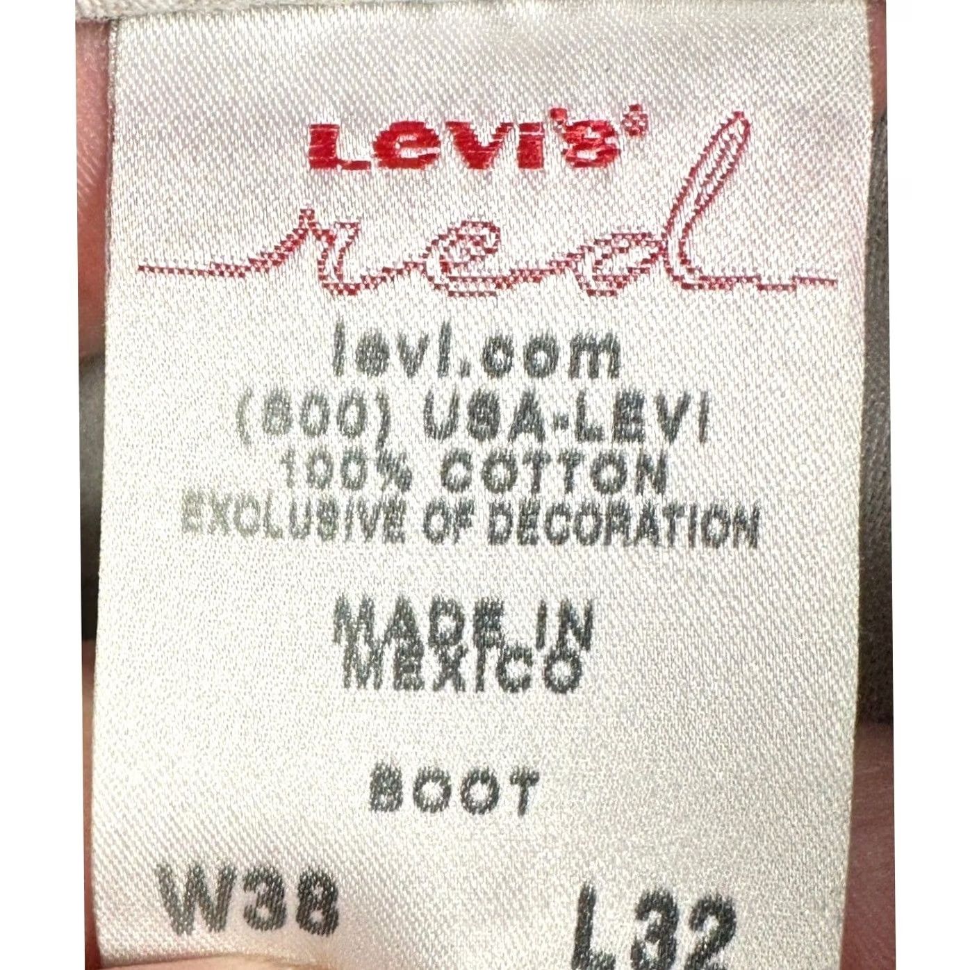 Levi's VINTAGE Levi's Red Jeans Bootcut 38x32 Mens Blue Denim 5-Pocket Size US 38 / EU 54 - 4 Thumbnail