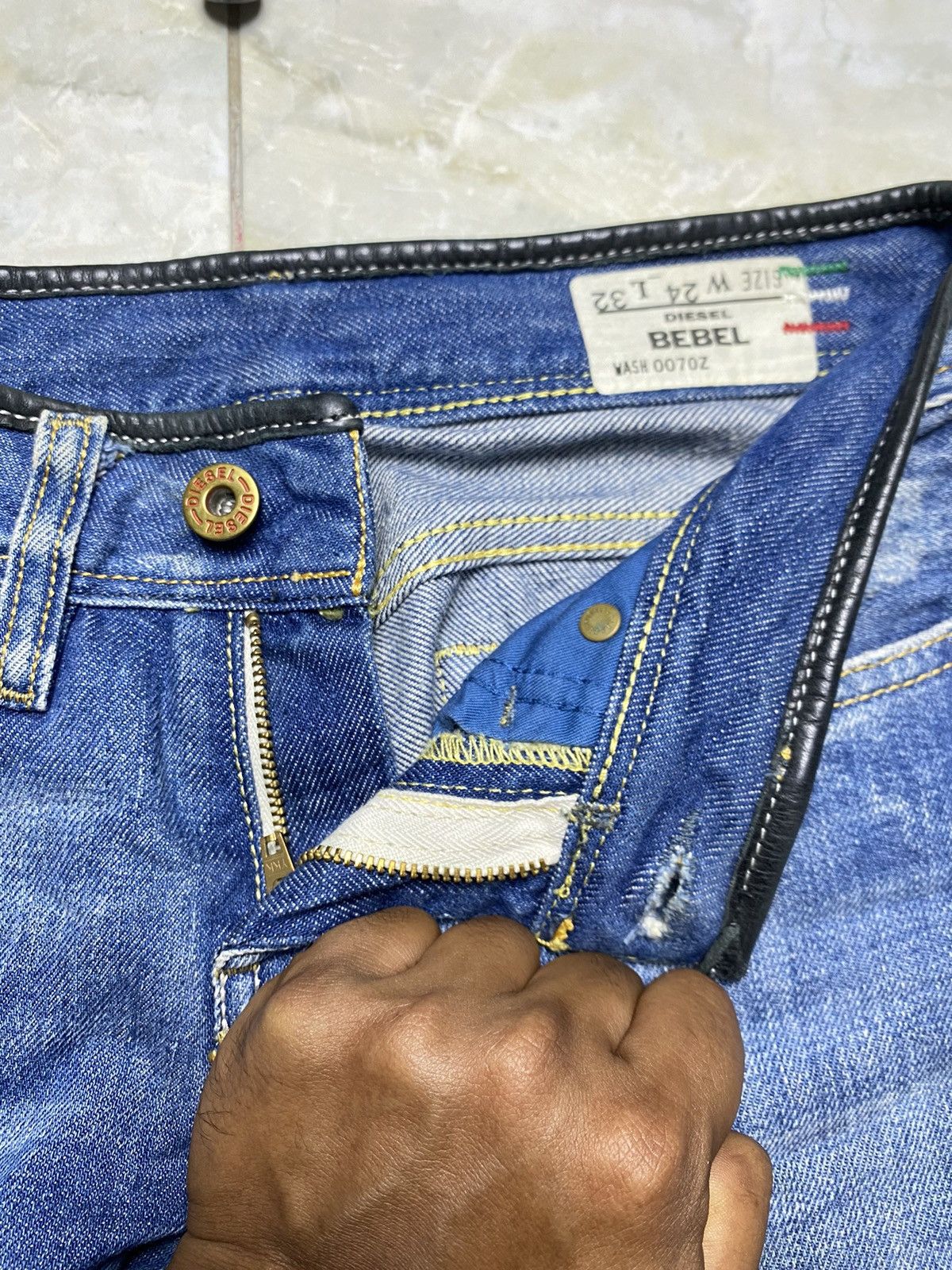 Diesel Diesel Bebel 0070Z blue bootcut regular jeans Size US 27 - 8 Thumbnail