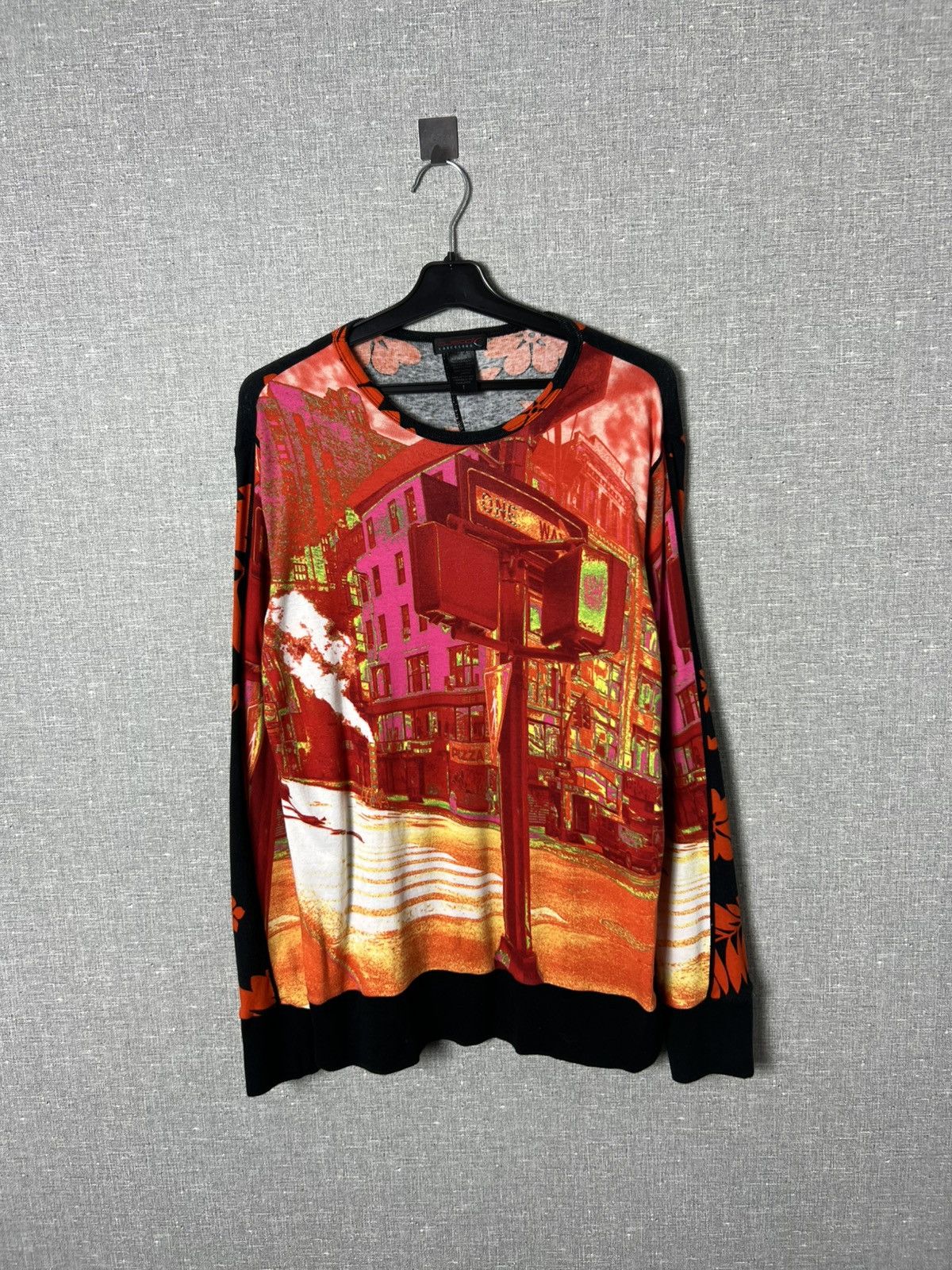 Rare Custo Barcelona All Over Printed Long Sleeve Top Shirt