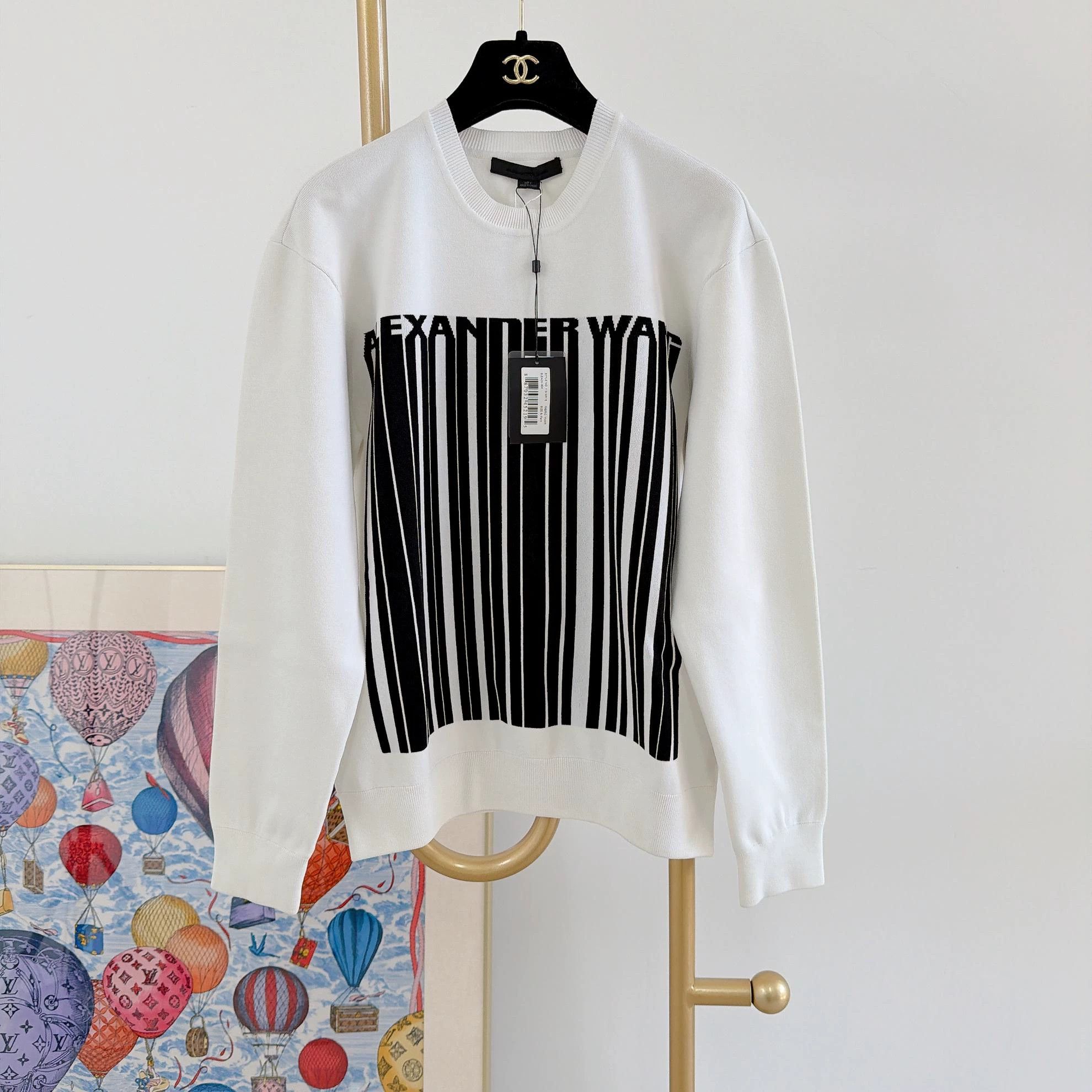 Alexander Wang Alexander Wang White V-Stripe Sweatshirt S 6305 Size US S / EU 44-46 / 1 - 1 Thumbnail