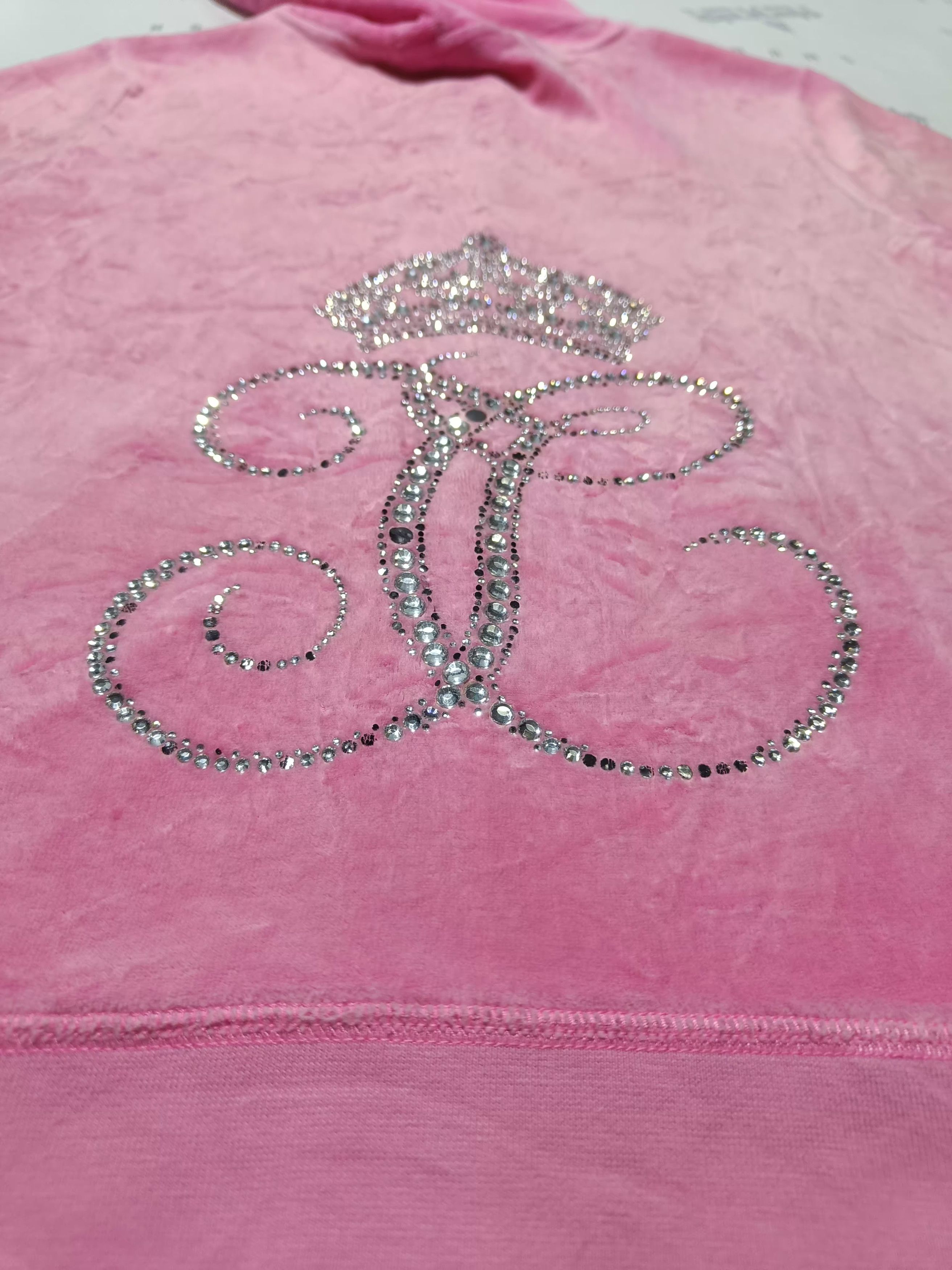 Juicy Couture Vintage JUICY COUTURE Pink Velvet Zipper Hoodie Size L / US 10 / IT 46 - 5 Thumbnail