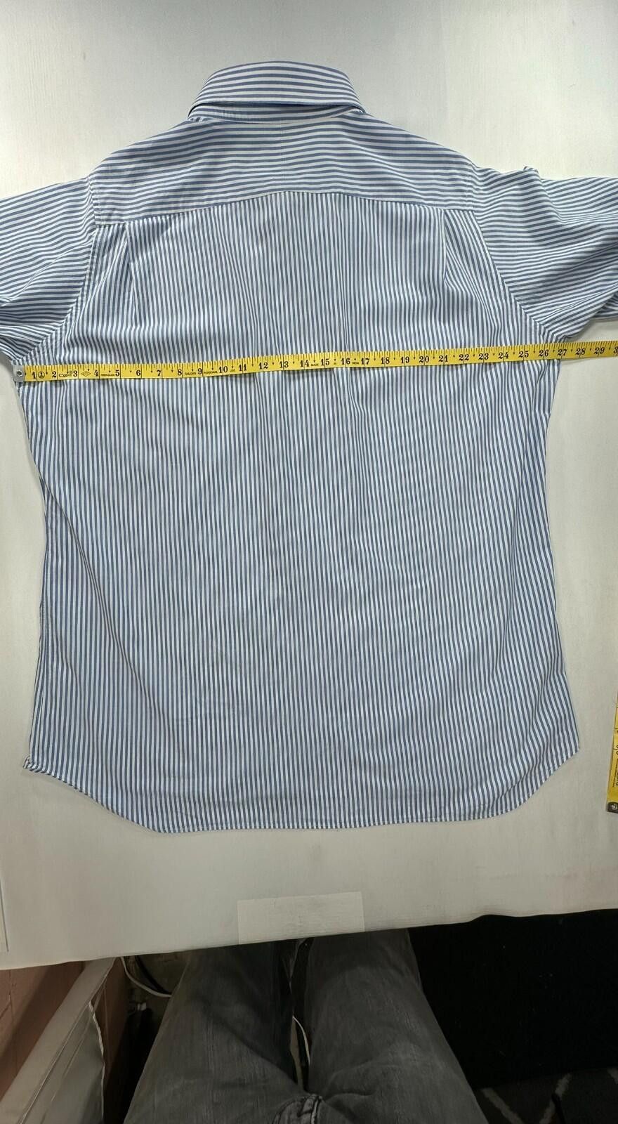 Tom James Tom James Pencil Stripe Button Up Mens Blue XL Size US XL / EU 56 / 4 - 4 Thumbnail